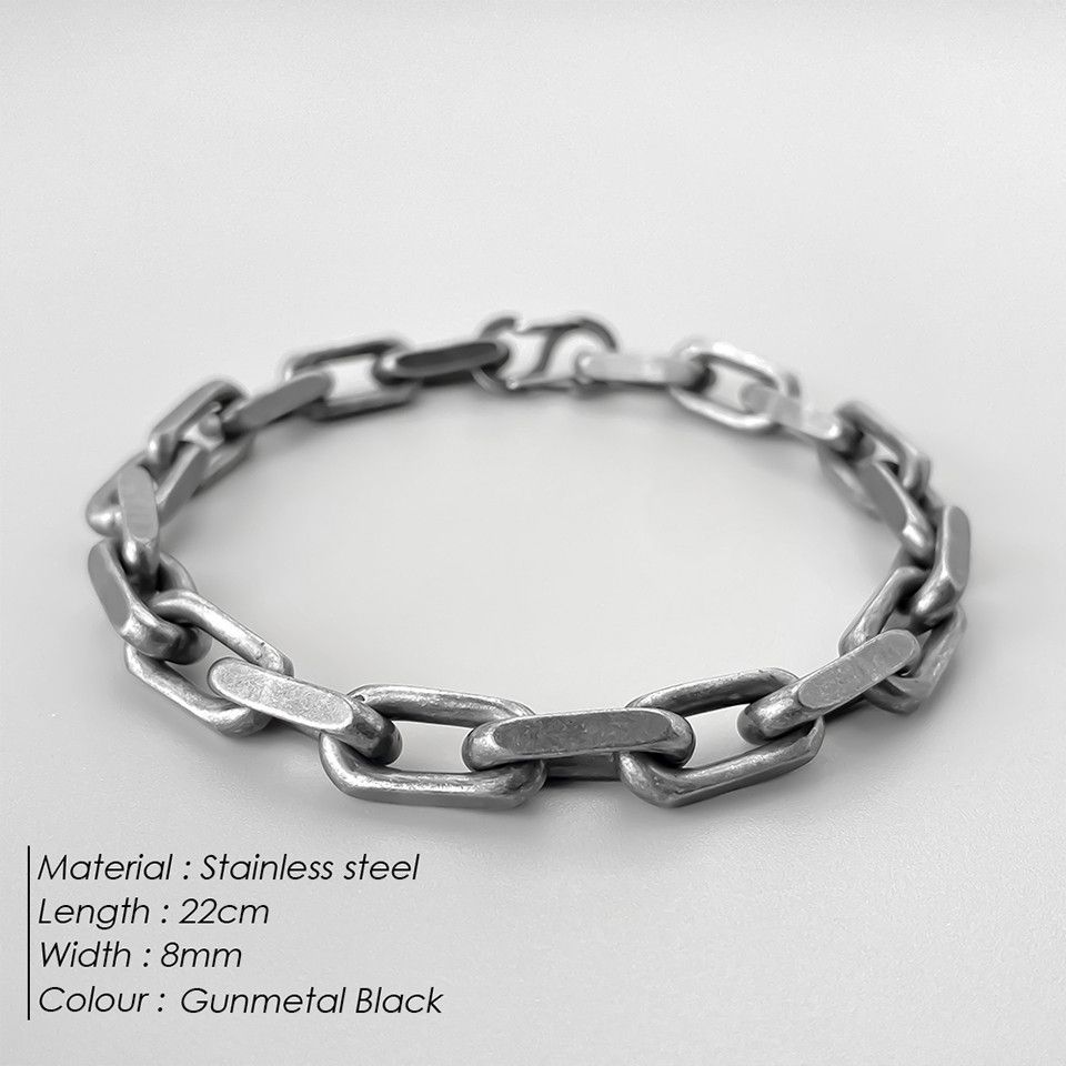 Jewelry Steel Cable Square Chain Bracelet Size ONE SIZE - 1 Thumbnail