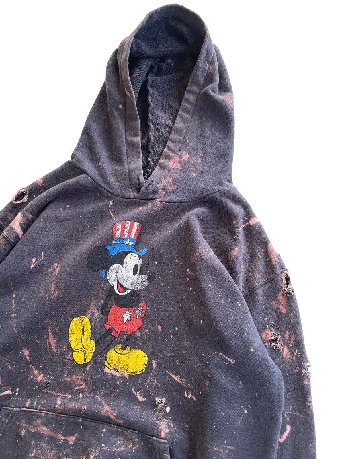 Disney Crazy Distressed Crewneck Hoodie Acid Wash Sweatshirt Size US M / EU 48-50 / 2 - 10 Thumbnail