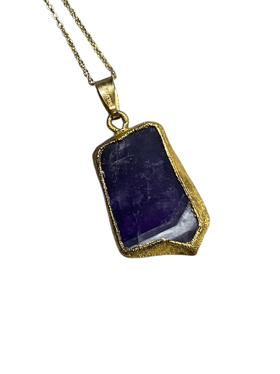 Other Purple Amethyst With Silver Necklace Pendant Size ONE SIZE - 1 Thumbnail