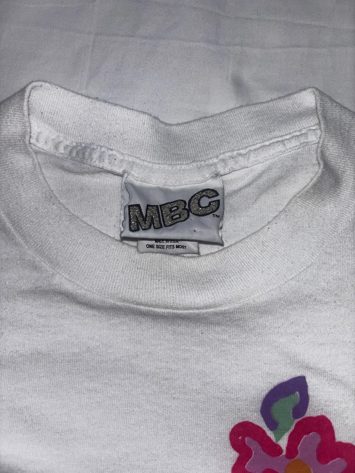 Designer Vintage MBC Summer Graphic Tee - White Size ONE SIZE - 4 Thumbnail