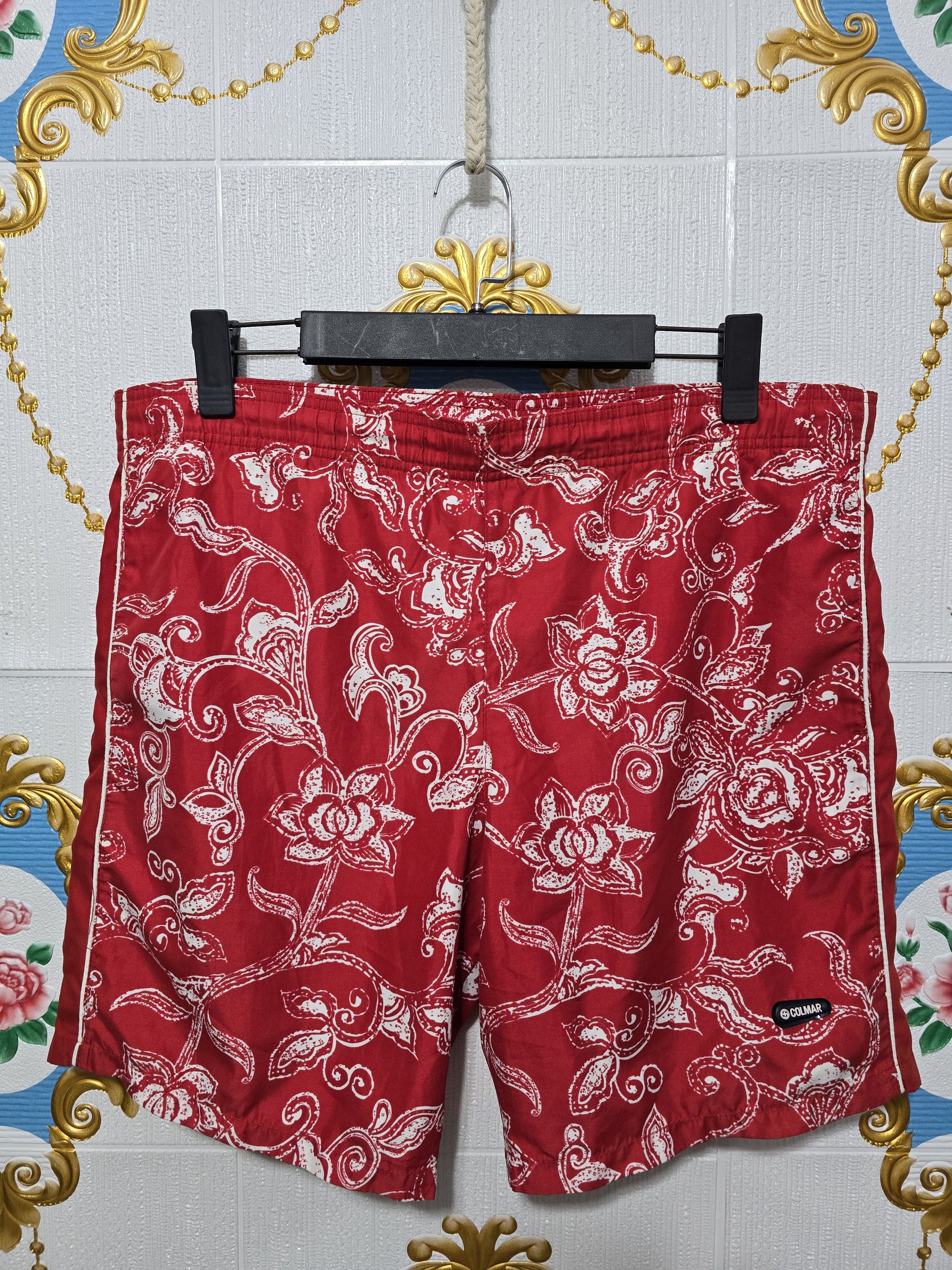 Colmar Colmar red floral print swim shorts. VINTAGE,xl Size US 36 / EU 52 - 1 Thumbnail