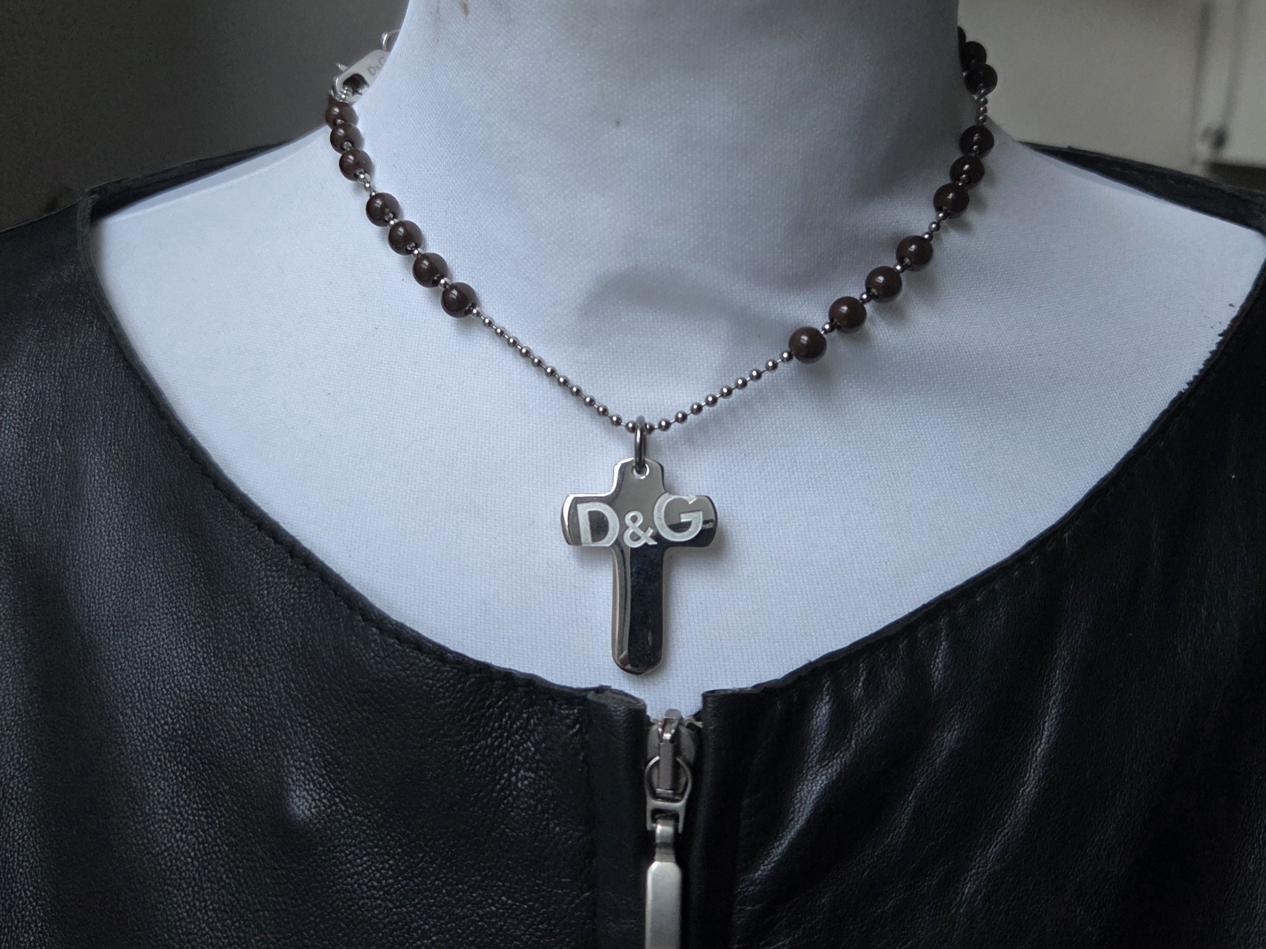 Dolce & Gabbana Dolce & Gabbana Cross beaded necklace Size ONE SIZE - 4 Thumbnail