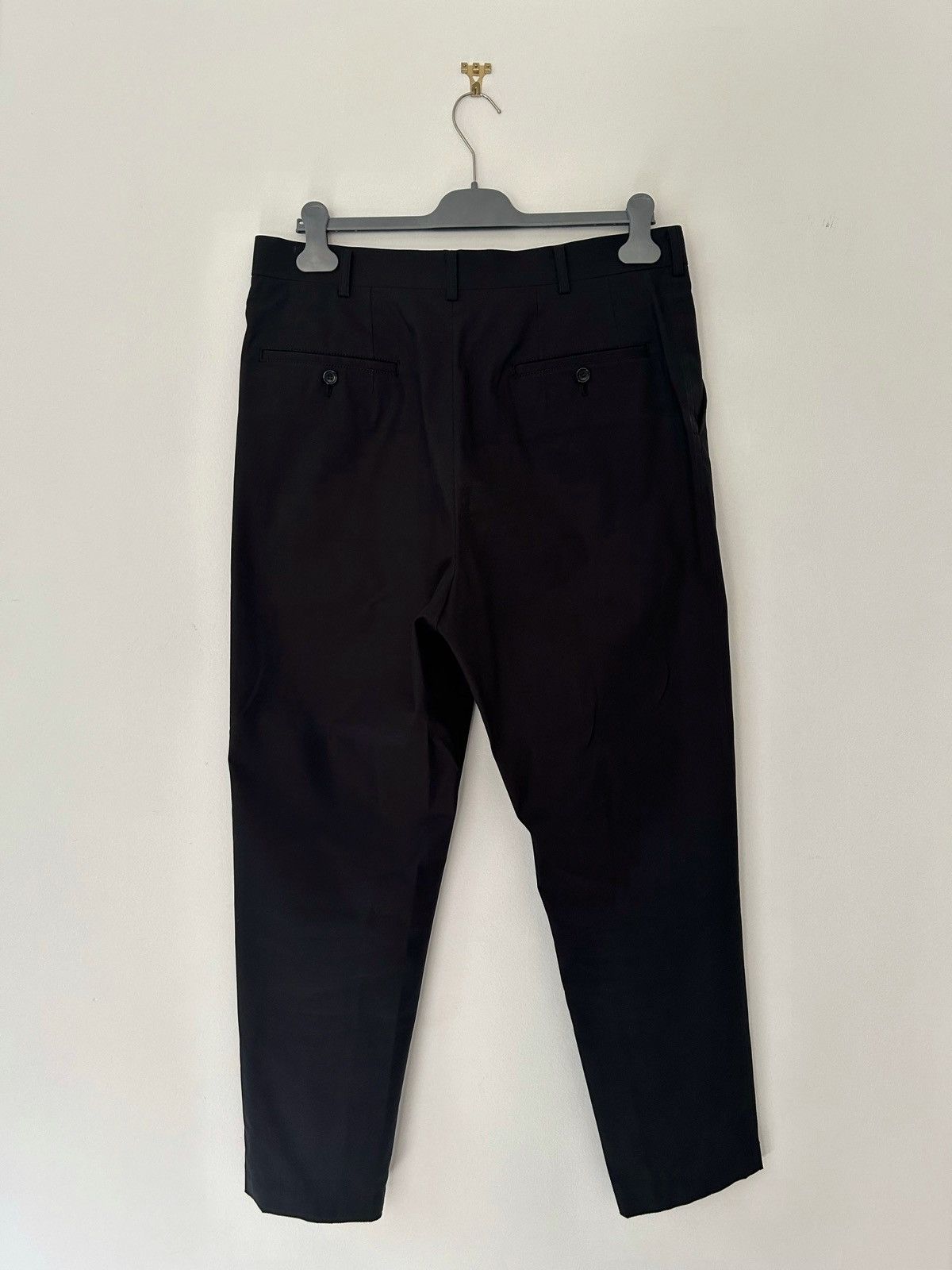 Comme des Garcons Homme Comme des Garçons HOMME - Black Wool Gabardine Pant Size US 32 / EU 48 - 2 Thumbnail
