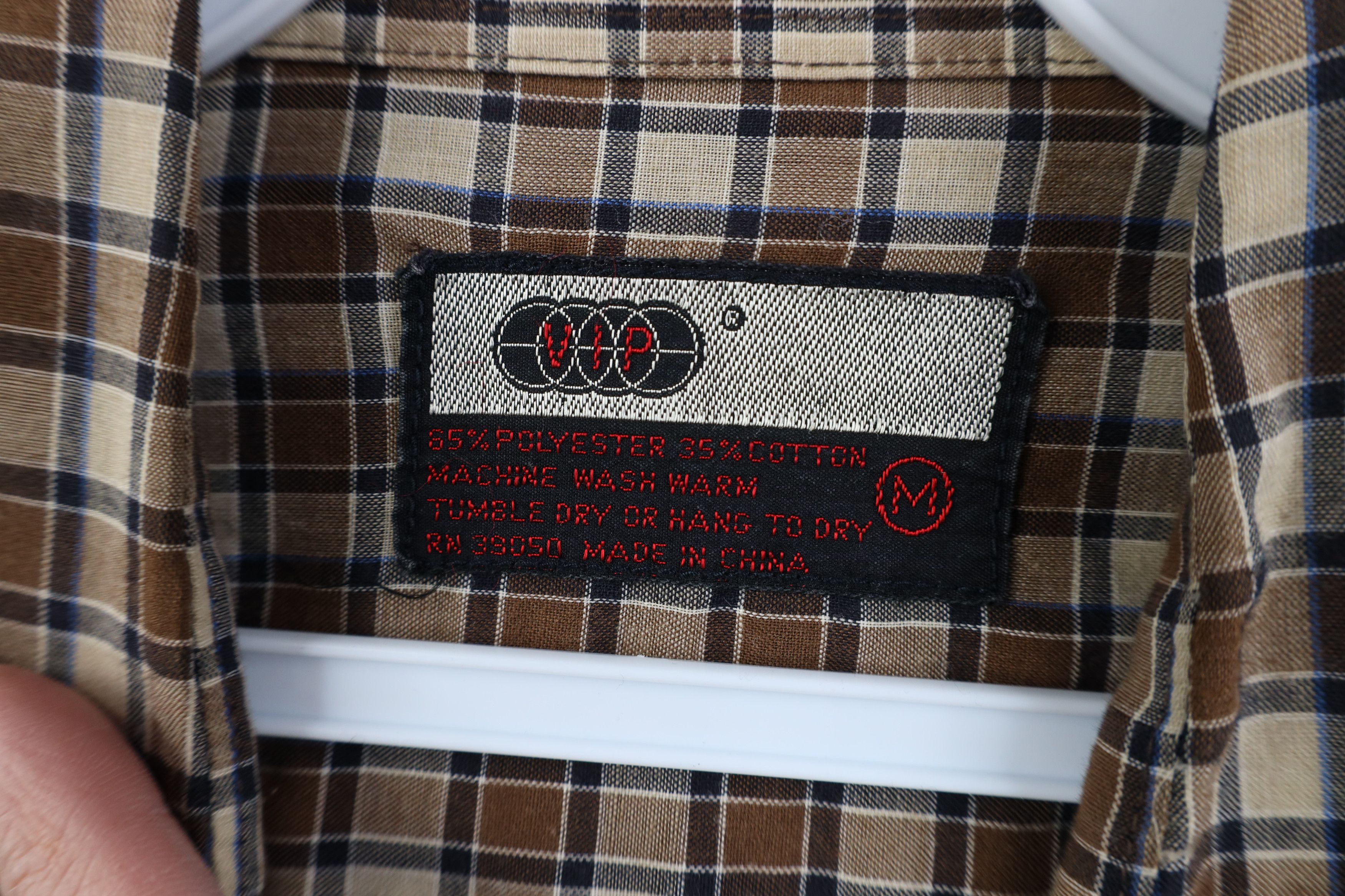 Vintage Vintage 70s Streetwear Cowboy Rodeo Button Shirt Brown Plaid Size US M / EU 48-50 / 2 - 6 Thumbnail