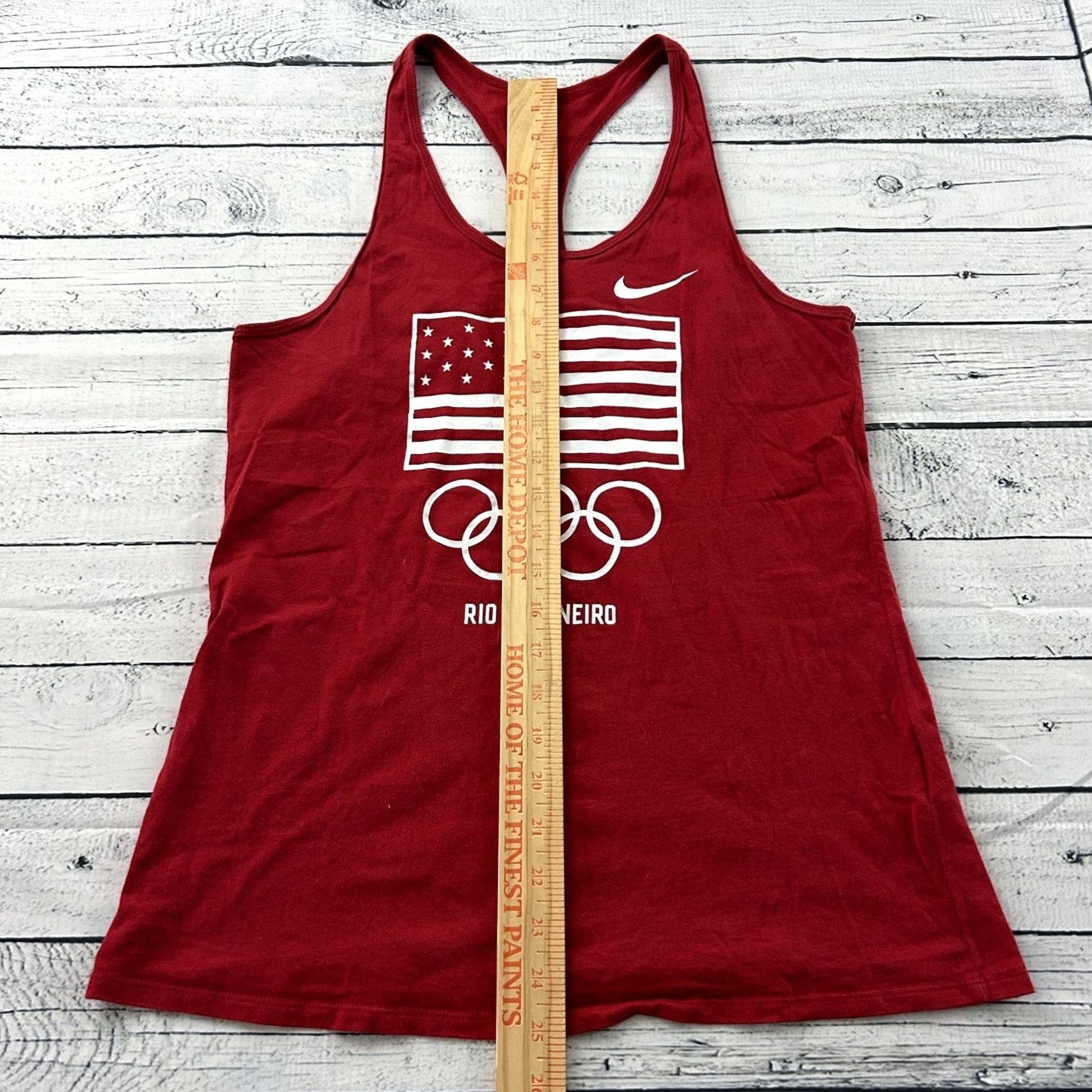 Nike Nike Athletic Tank Top Women's M Red Sleeveless Racerback Rio Olympics Shirt Size M / US 6-8 / IT 42-44 - 4 Thumbnail