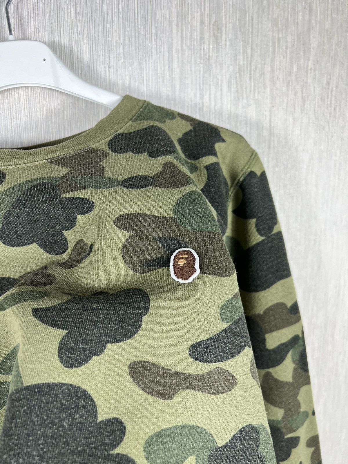 Bape Bape y2k OG 1st camo pattern fullprint head logo sweatshirt Size US S / EU 44-46 / 1 - 6 Thumbnail