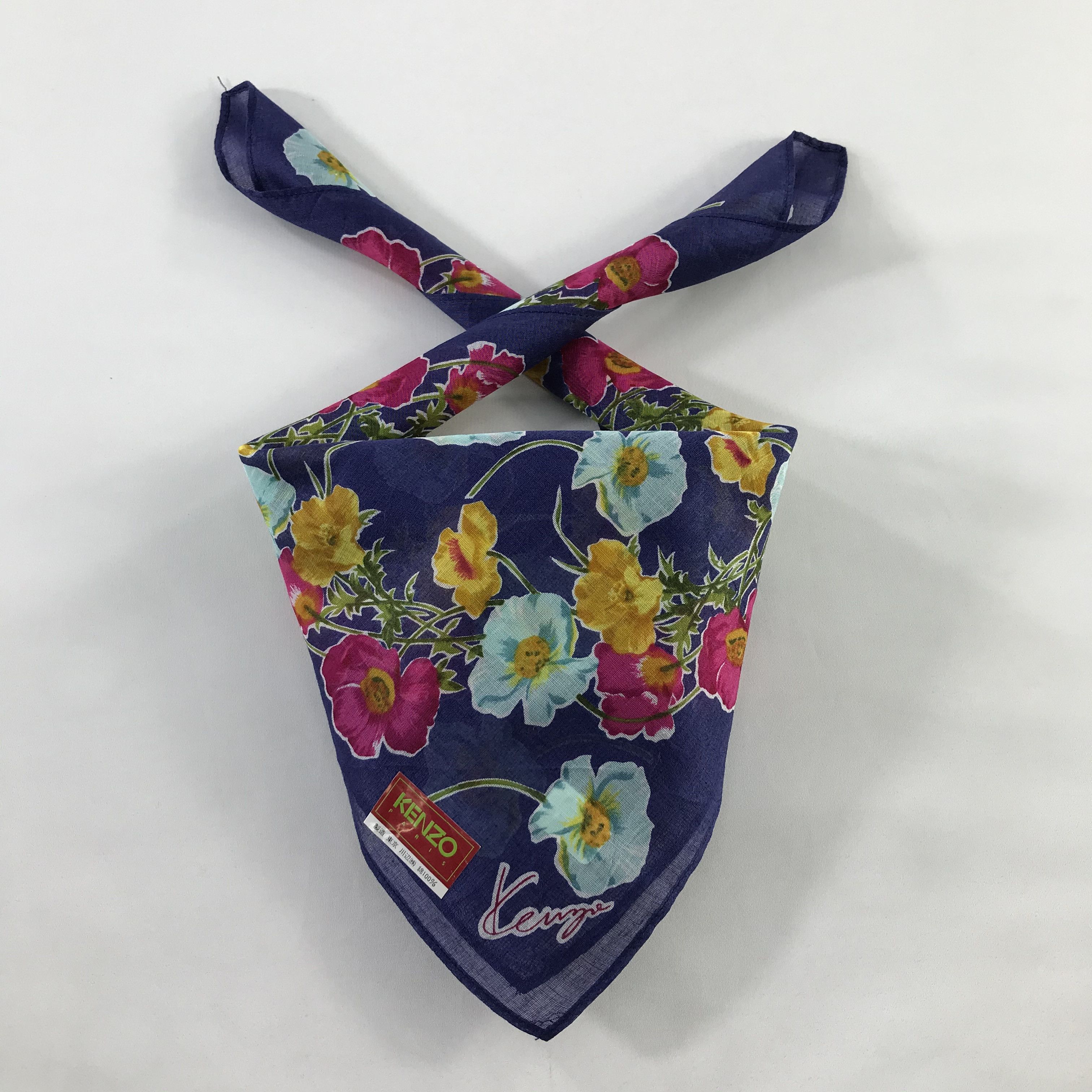 Kenzo × Vintage Kenzo Bandana / Handkerchief / Neckerchief - S394 Size ONE SIZE - 3 Thumbnail
