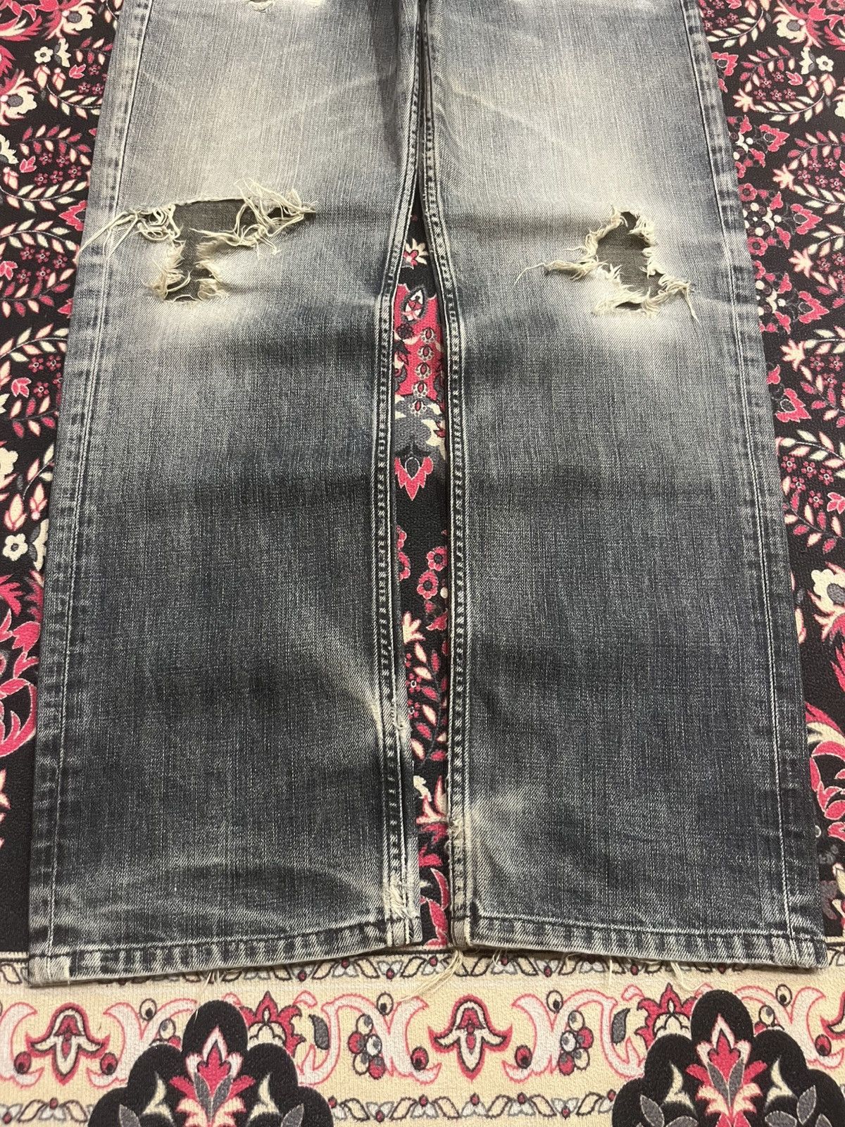 Black Label Vintage Japanese Brand Back Number Black Label Blowout Jeans Size US 32 / EU 48 - 9 Thumbnail