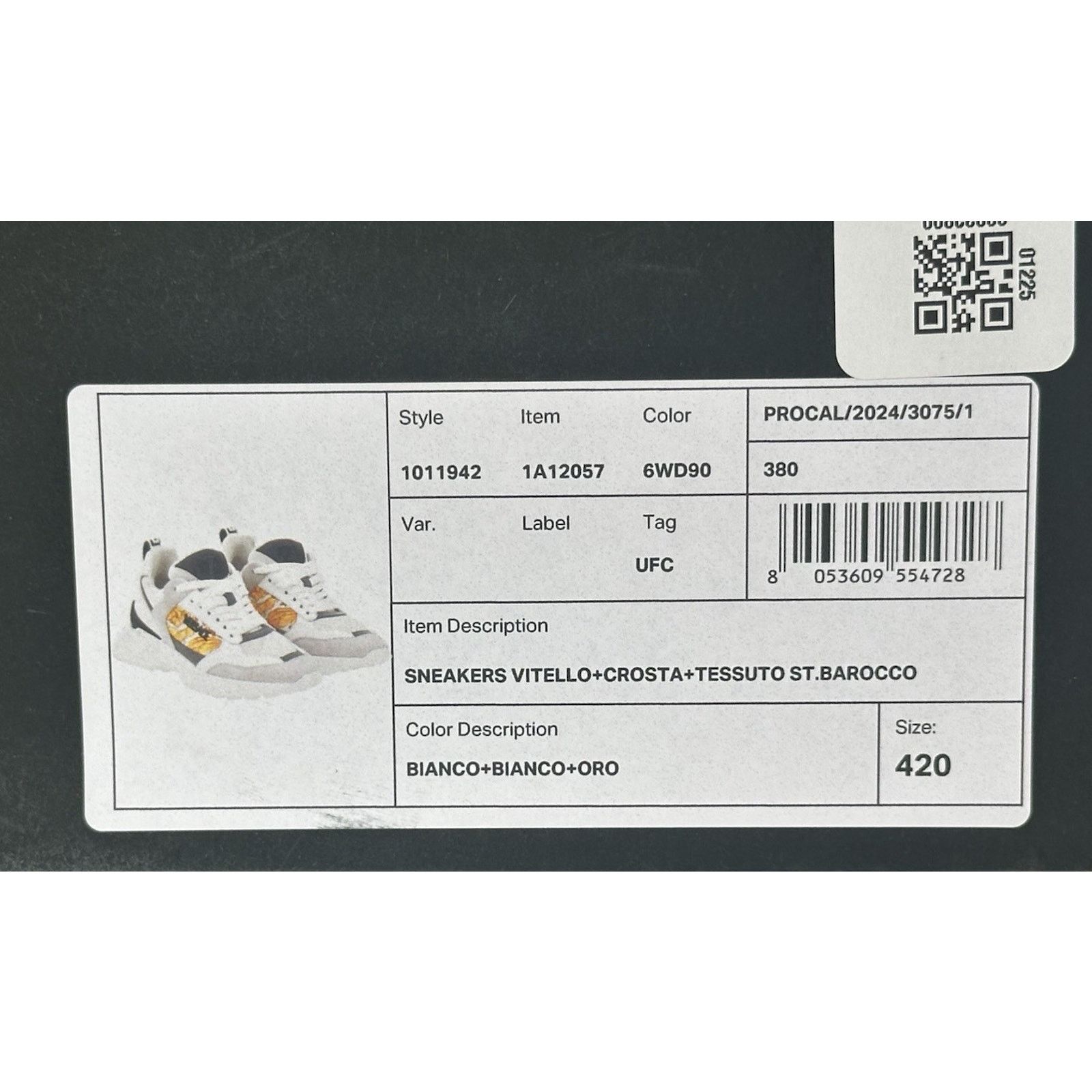 Versace Versace Medusa White/Black/Gold Sneakers 9 US (42 ) 1011942 Size US 9 / EU 42 - 20 Thumbnail