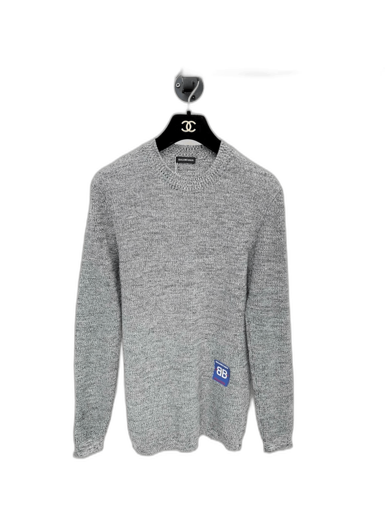 Balenciaga Balenciaga Gray Wool Sweater, Size S Size S / US 4 / IT 40 - 1 Thumbnail