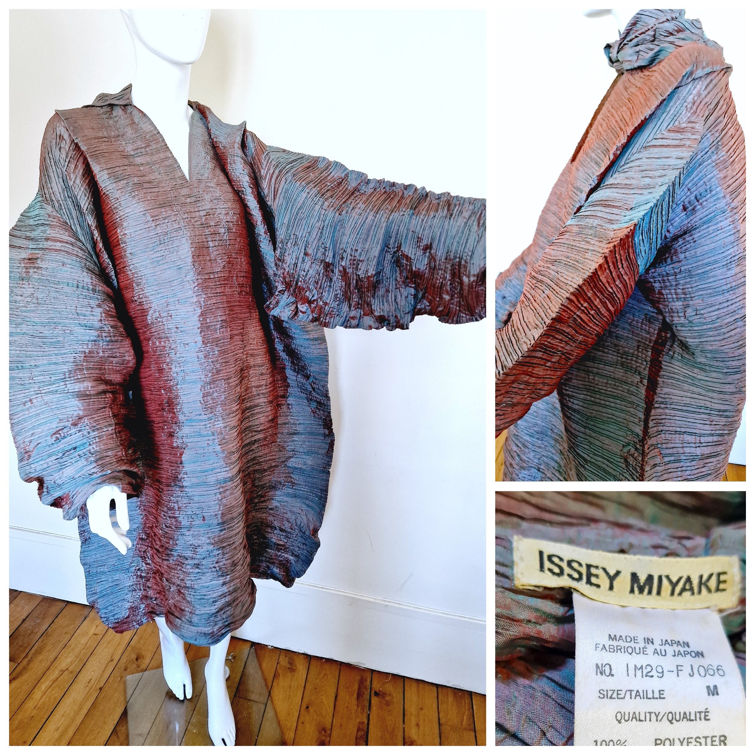 Rare Issey Miyake Metal Metallic Sculpture Pleated Dress
