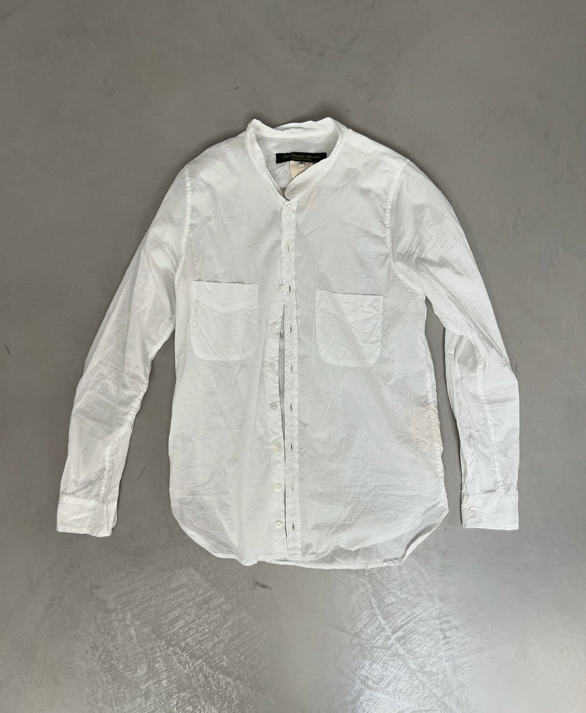 希少 Paul Harnden cotton band coller shirt Rare Paul Harnden Cotton Band Collar Shirt