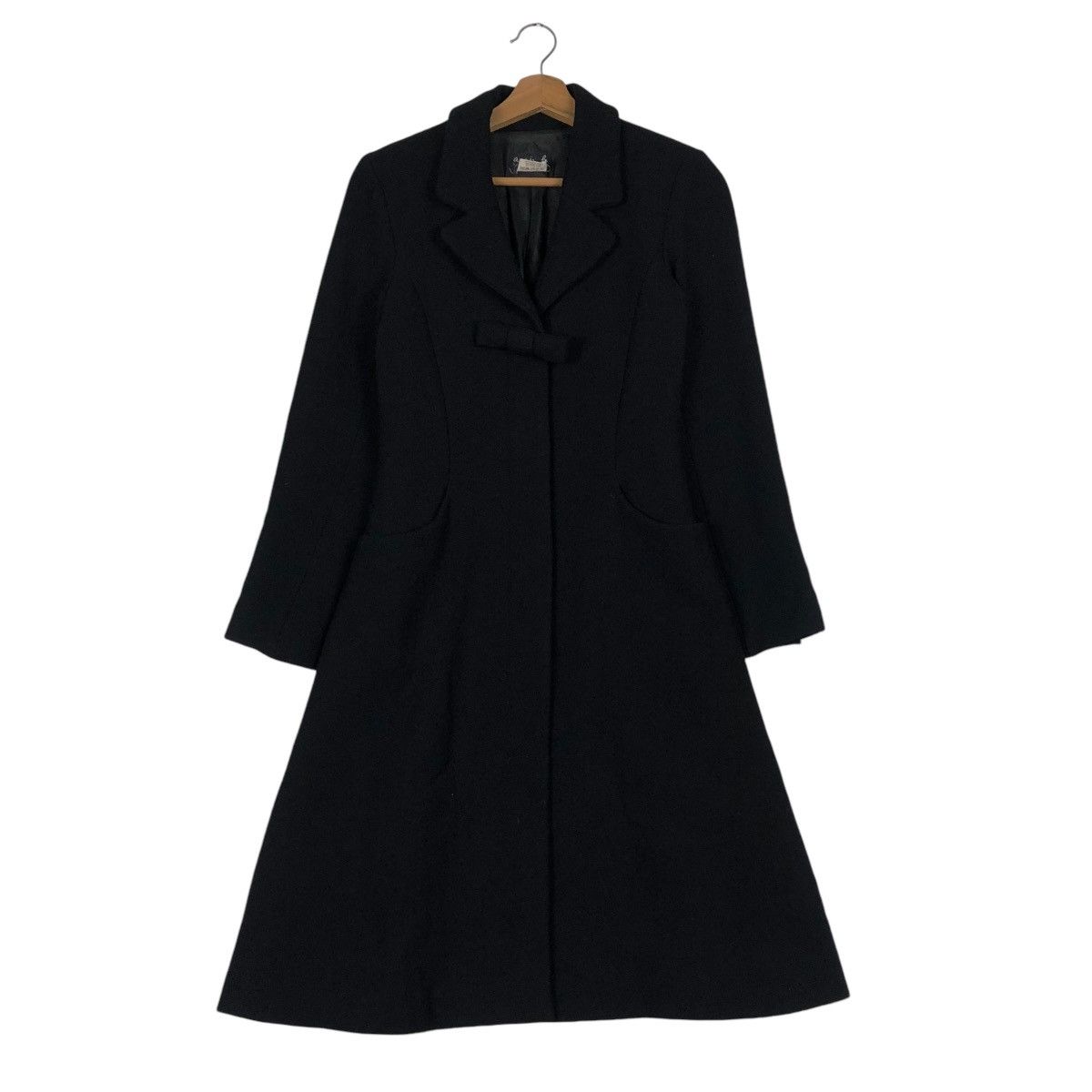 agnes b. 🔥RICH BLACK LONG JACKET AGNES B. MADE IN FRANCE Size XS / US 0-2 / IT 36-38 - 3 Thumbnail