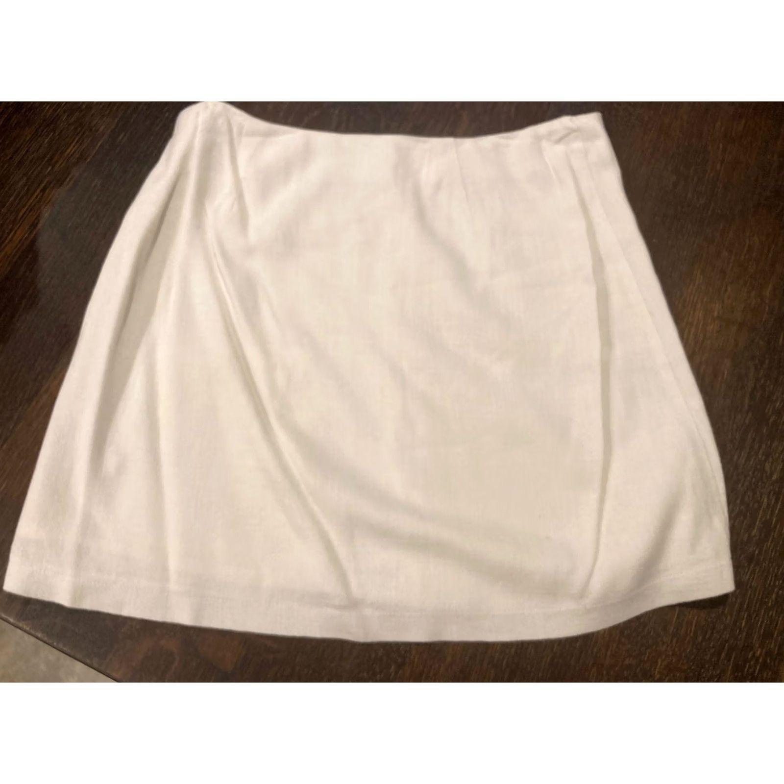 Madison Skylar + Madison Womens Skirt Size M Linen Knit Button Up White Size 32" / US 10 / IT 46 - 3 Thumbnail