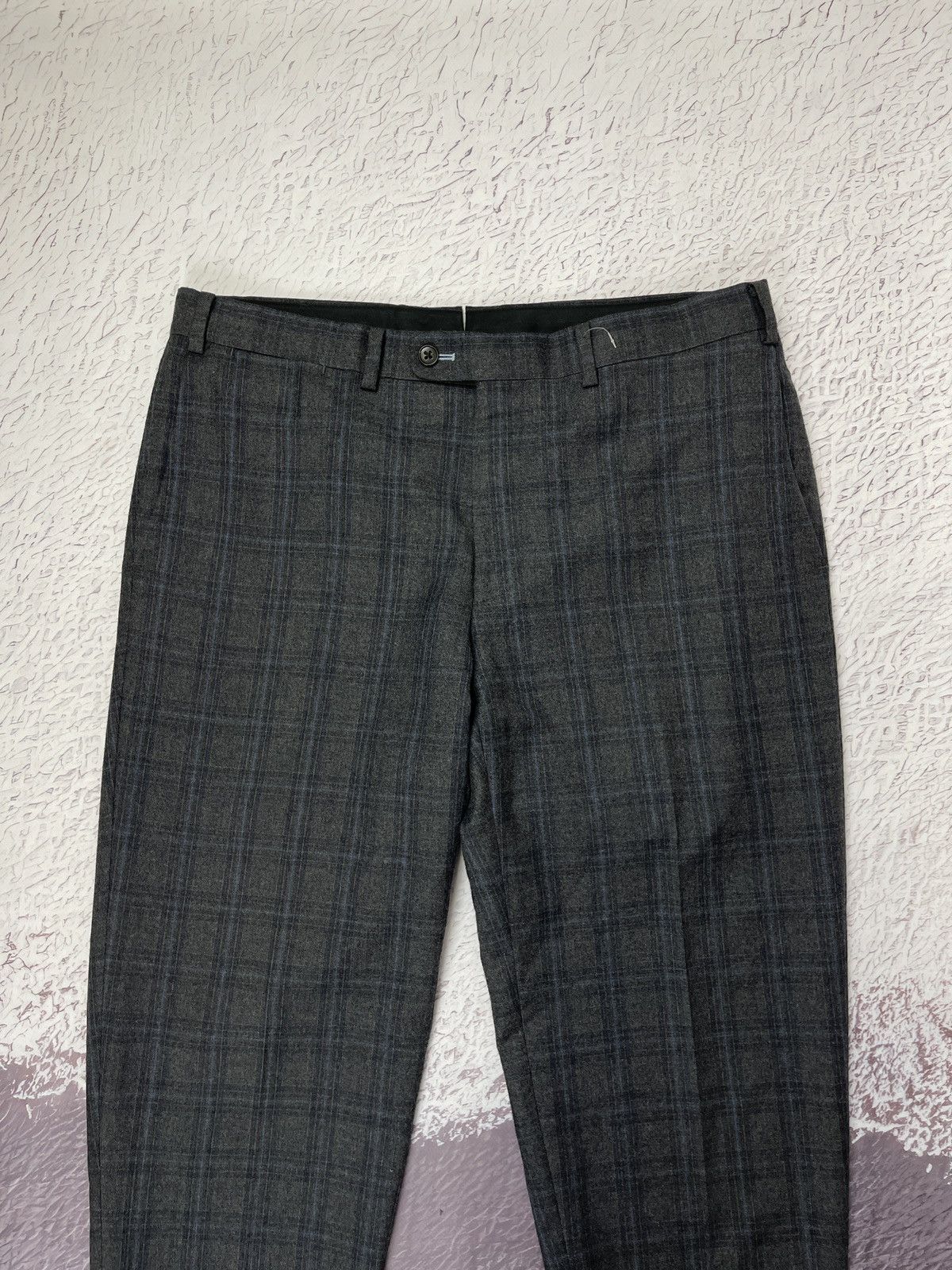 Suitsupply Suitsupply Lazio wool checkered grey pants trousers Size 40R - 6 Thumbnail