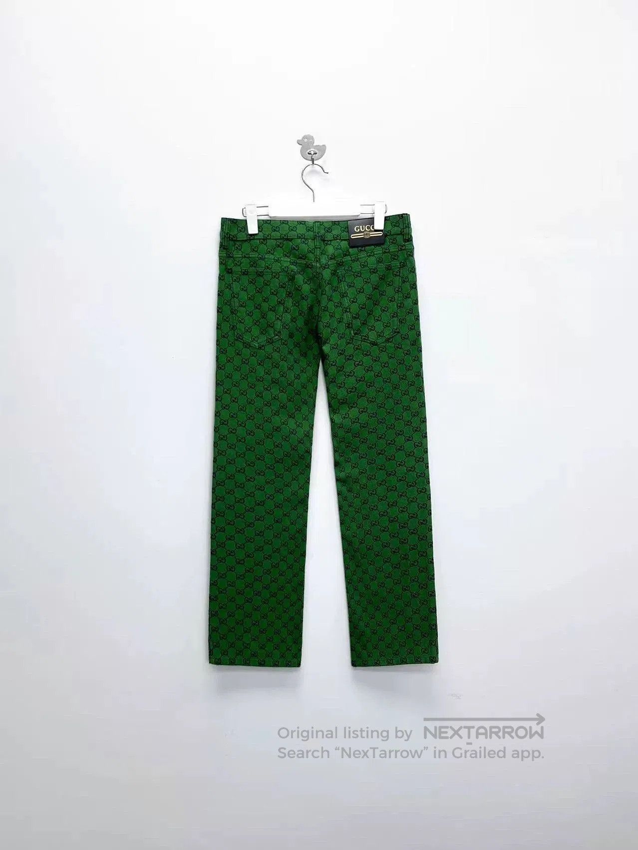 Gucci gucci double g printed denim long pants. Size US 32 / EU 48 - 2 Thumbnail
