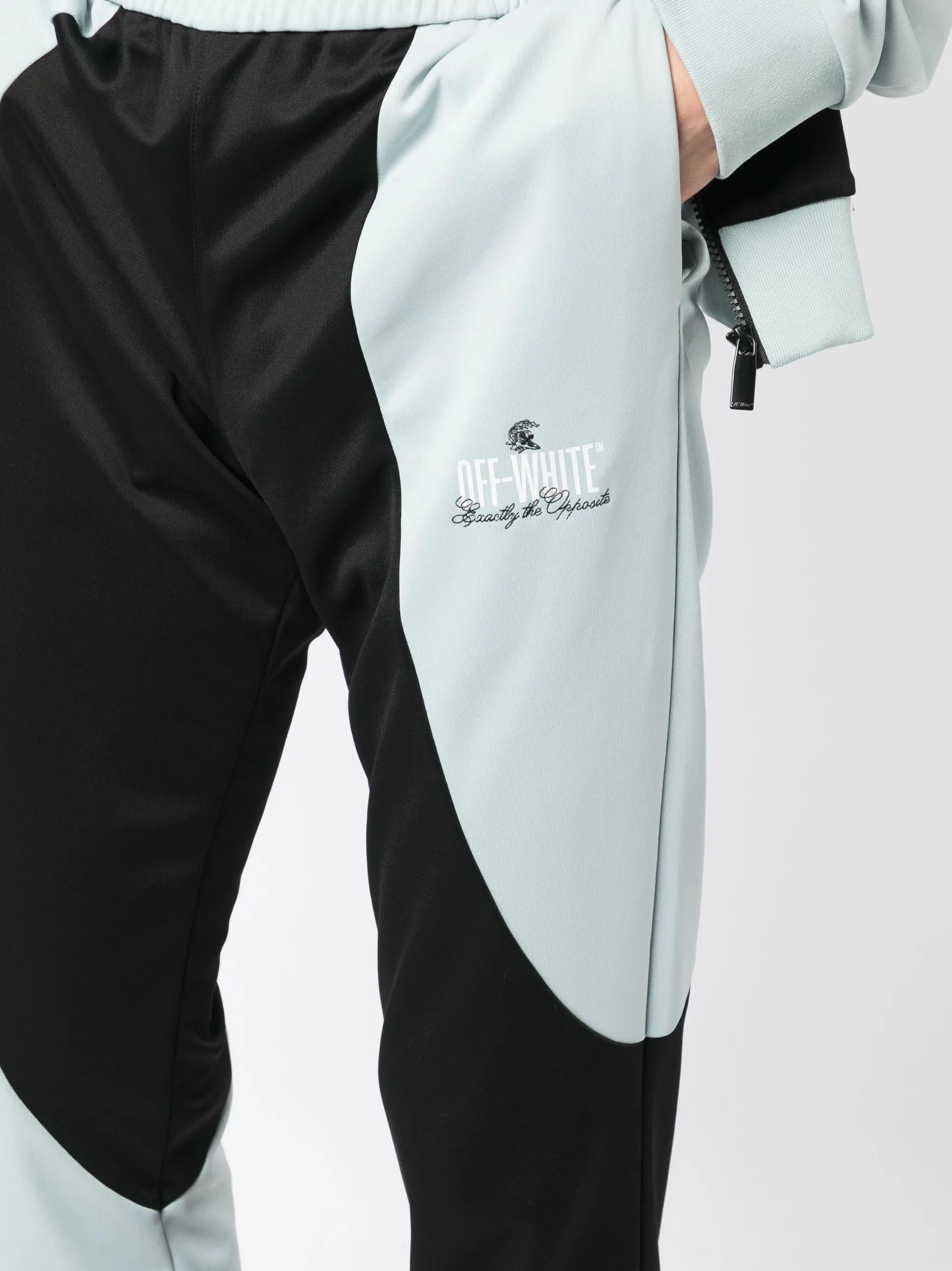 Off-White o1y0225 Logo Jogger & Sweatpant in Sky Blue/Black Size US 32 / EU 48 - 2 Thumbnail