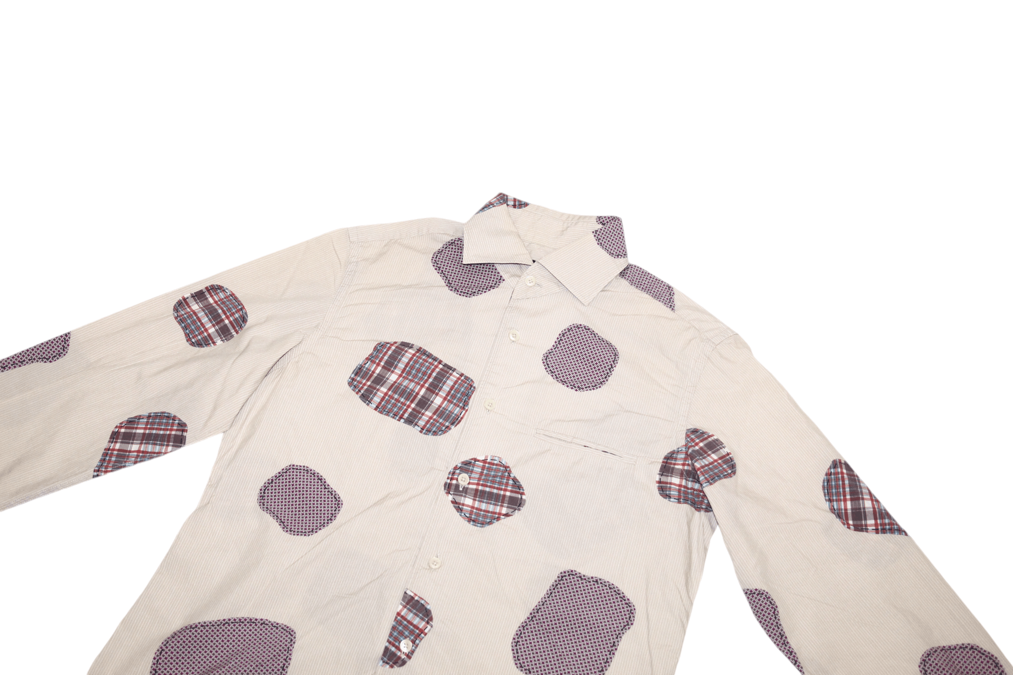 Corneliani Corneliani ID Boro Patchwork Cutaway collar casual shirt Size US M / EU 48-50 / 2 - 3 Thumbnail