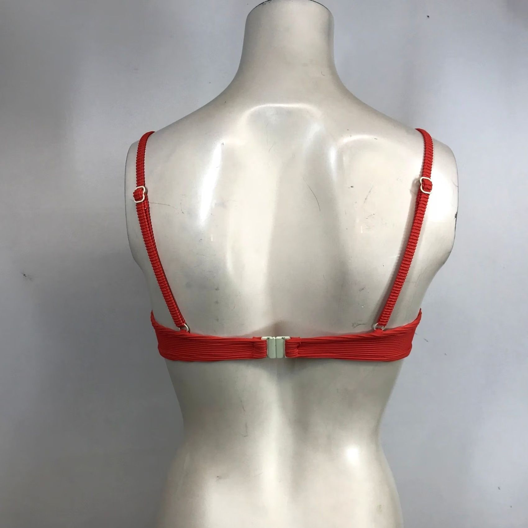 Vintage Zulu & Zephyr Orange Red Ribbed Underwire Bikini Top US 4 AU 8 EU 36 Size XS / US 0-2 / IT 36-38 - 5 Thumbnail