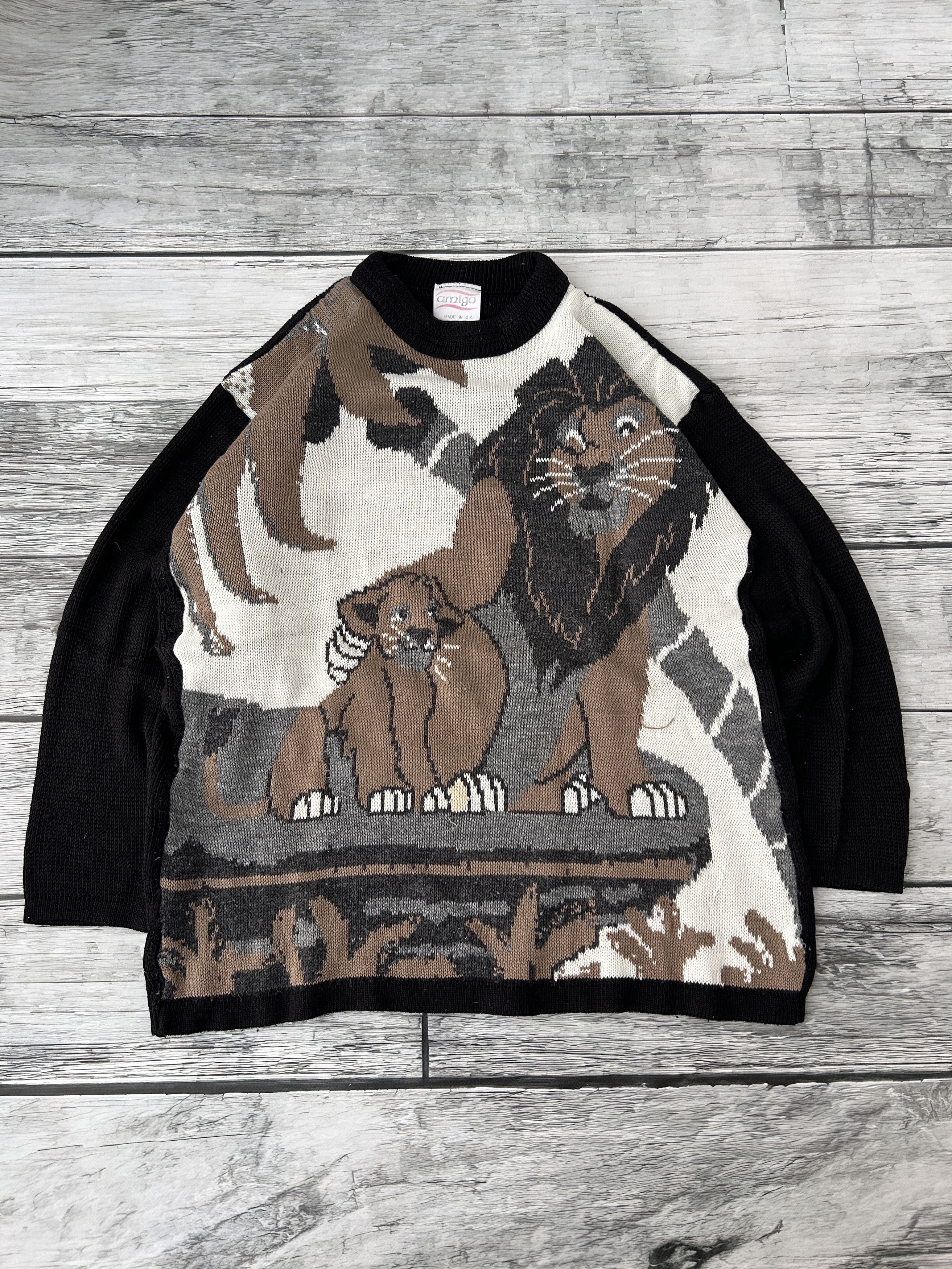 Japanese Brand × Vintage Vintage Y2K Art Sweater Mohair Streetwear Kanye Travis Size US M / EU 48-50 / 2 - 3 Thumbnail