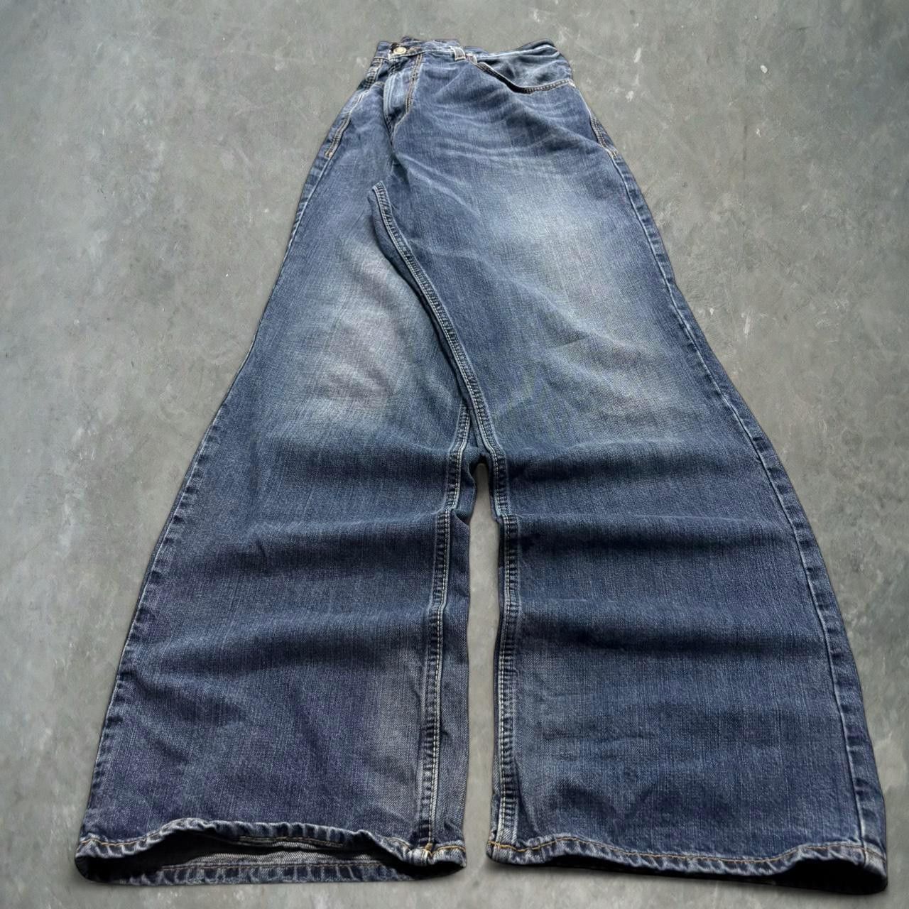 Cremieux Crazy Vintage Y2K 2000s Grunge Baggy Wideleg Cremieux Bootcut Medium Wash Denim Jeans! Size US 36 / EU 52 - 3 Thumbnail