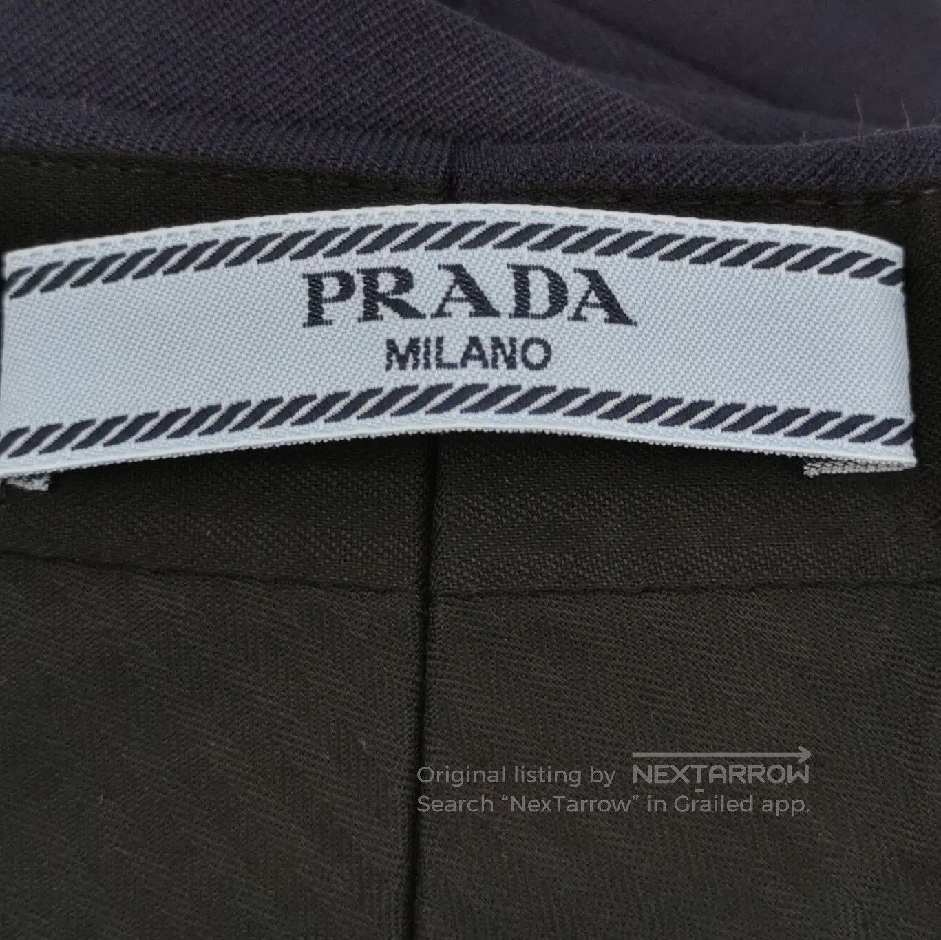 Prada Prada Cotton Logo Trousers in Size 4. Size 39" - 3 Thumbnail