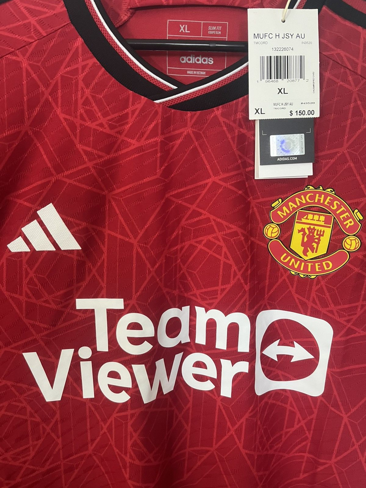 Adidas Adidas Manchester United 2023/24 Authentic Soccer Jersey Size US XL / EU 56 / 4 - 2 Thumbnail