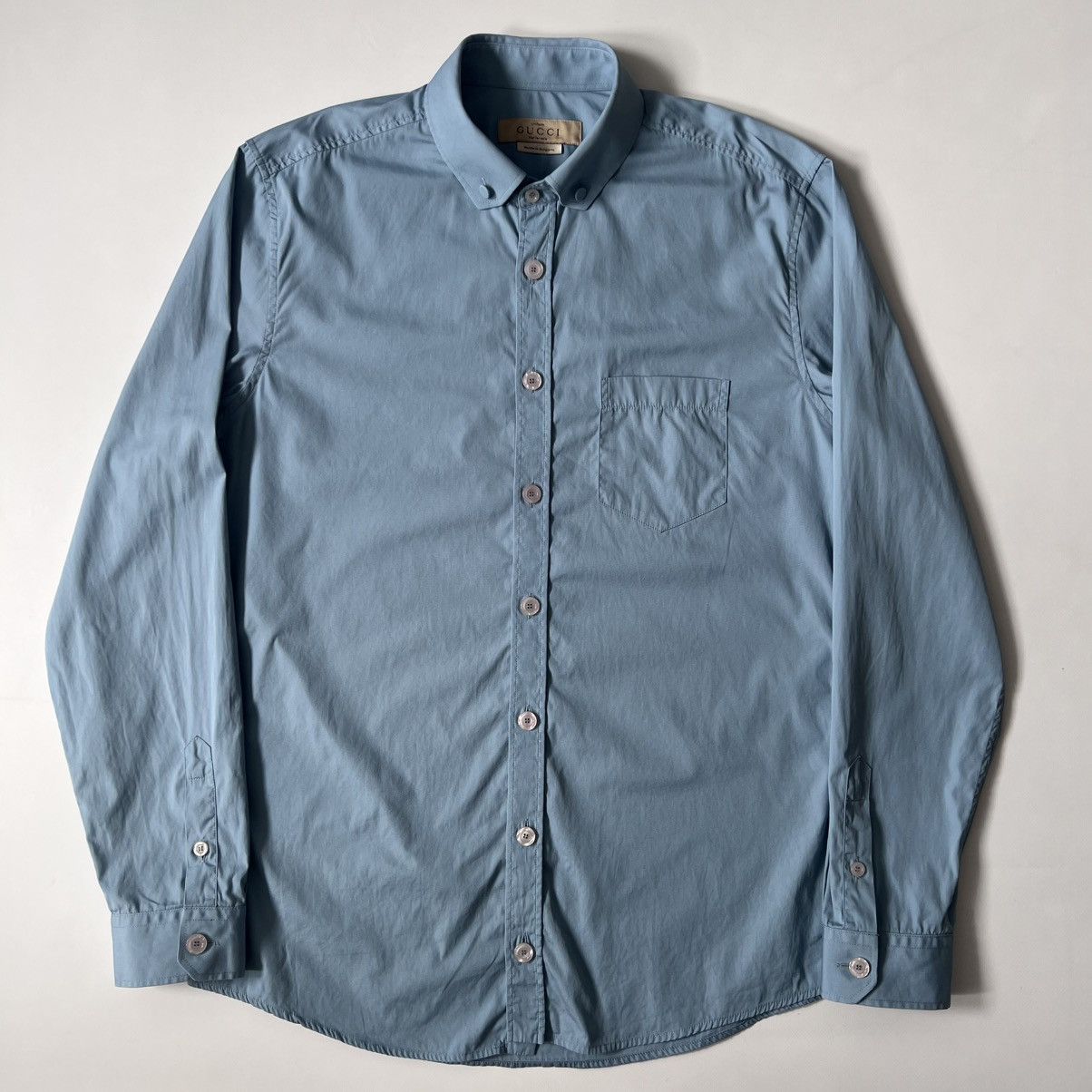 Gucci Gucci light blue classic shirt Size US L / EU 52-54 / 3 - 2 Thumbnail