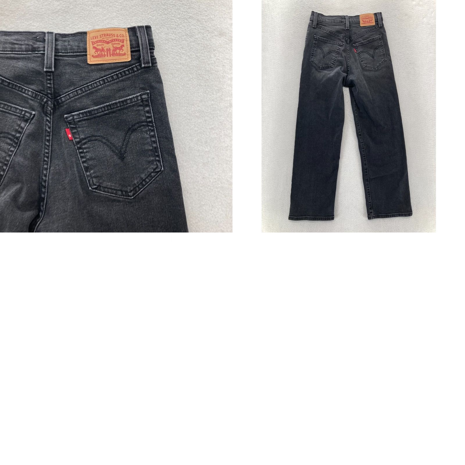 Levi's Levi's Ribcage Straight Ankle Jeans Women's 25 Black Button Fly High Rise Y2K 90s Retro Jeans Regular Size Type: Regular Size 42" / US 20 - 9 Thumbnail