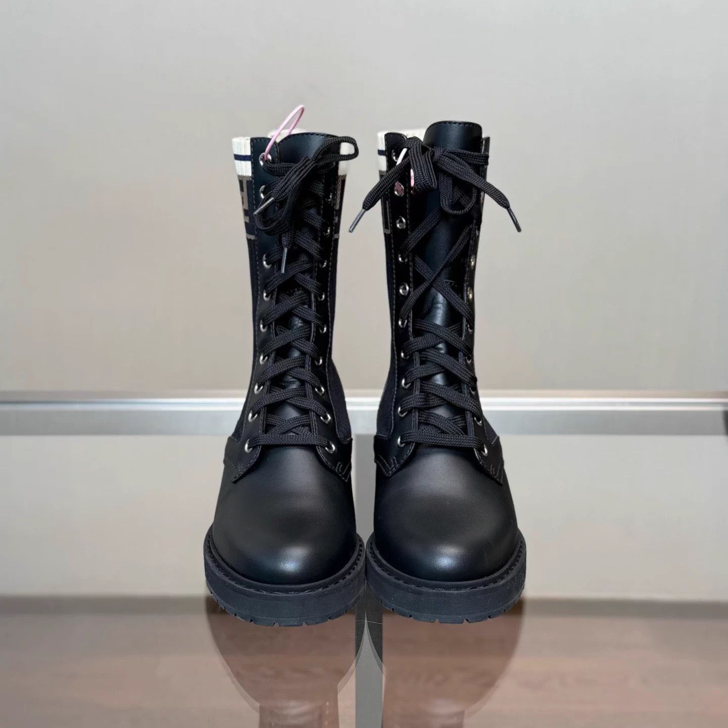 Fendi FENDI Rockoko black FF print martin boots 37 Size US 6.5 / IT 36.5 - 2 Thumbnail