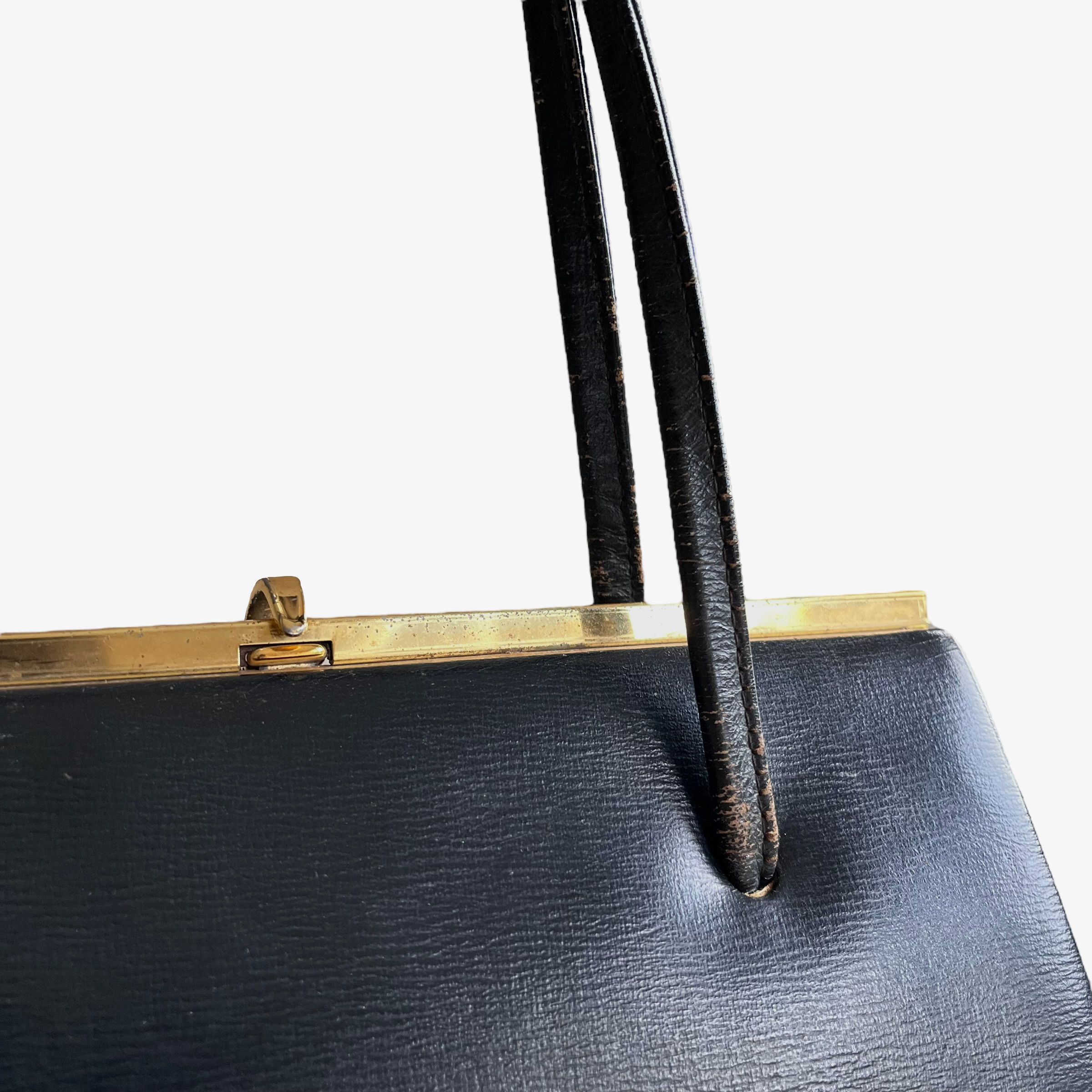 Other Vintage 1950s Black Leather Frame Bag Size ONE SIZE - 4 Thumbnail