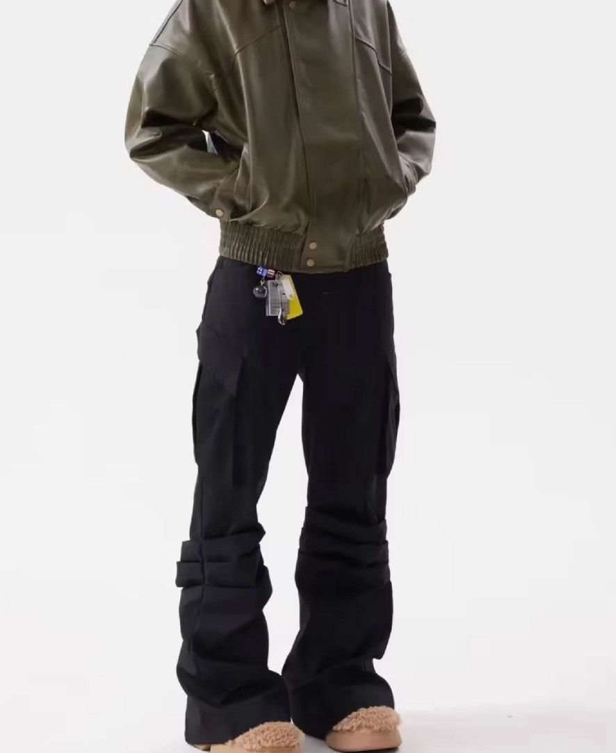 Japanese Brand utility punk bootcut flared cleanfit pleated cargo pants Size US 28 / EU 44 - 7 Thumbnail