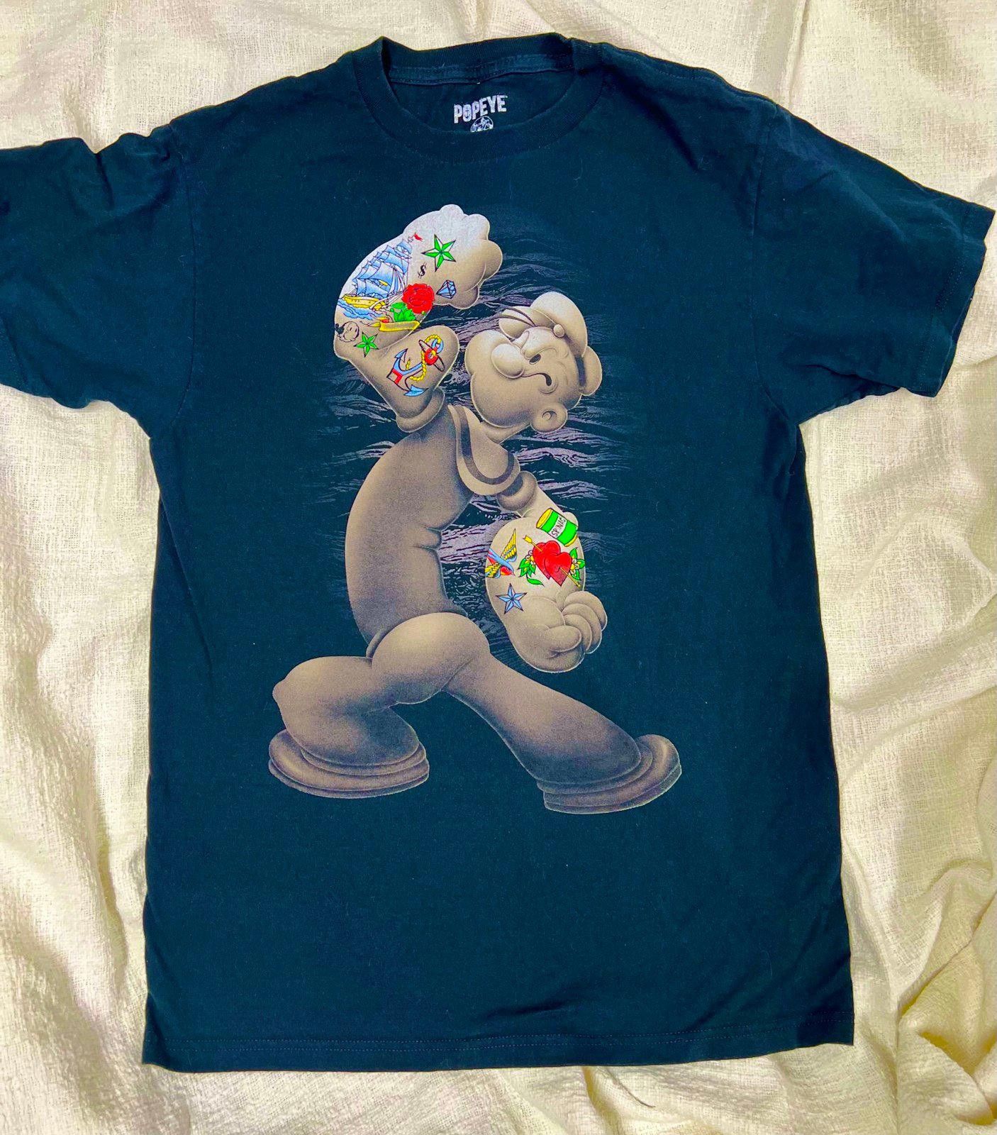 Designer Popeye the Sailor Man Graphic T-Shirt - Vintage Style Size US M / EU 48-50 / 2 - 1 Thumbnail