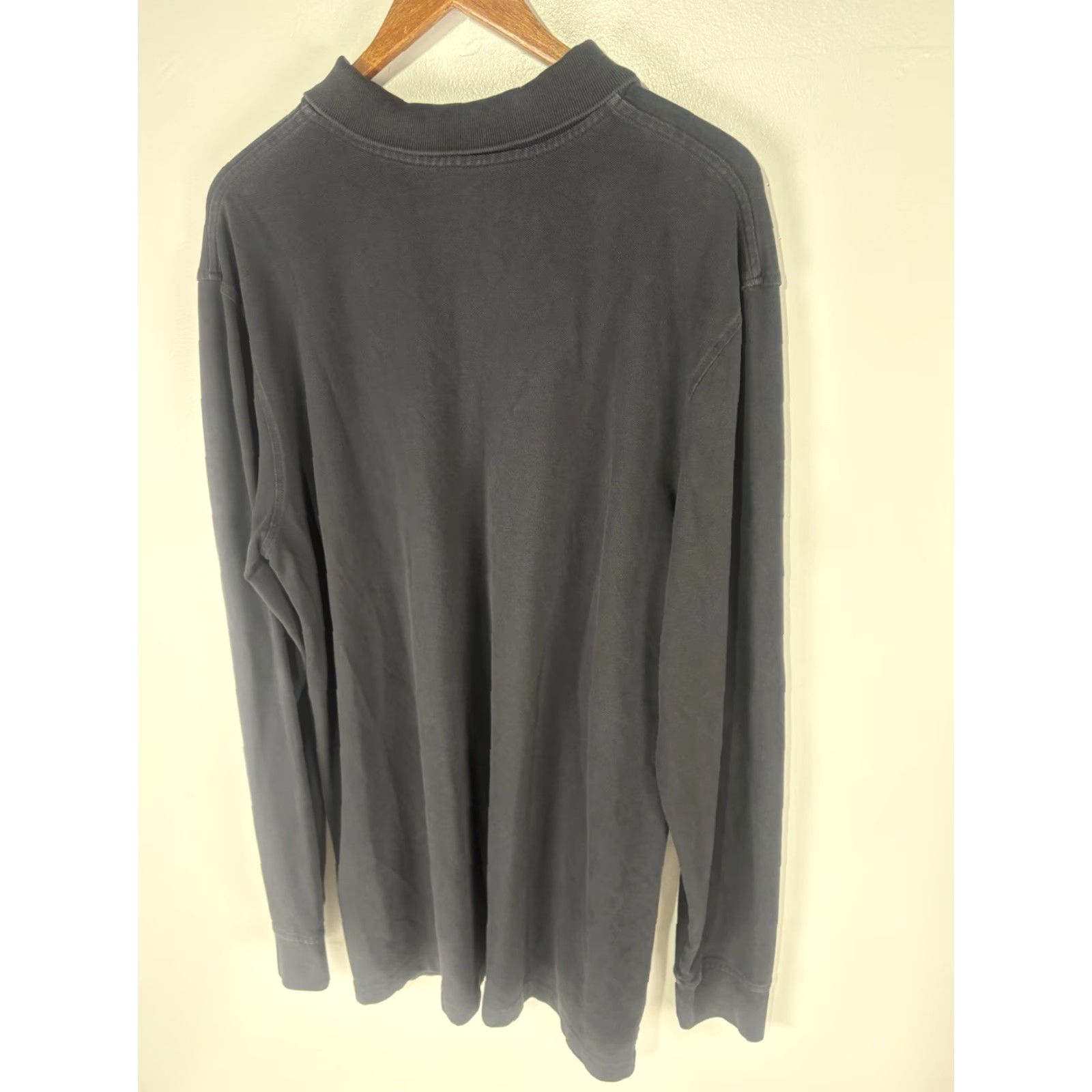 Lands' End VINTAGE Lands End Men's Polo Shirt XL Black Long Sleeve Casual Preppy Cotton Spandex Size US XL / EU 56 / 4 - 4 Thumbnail
