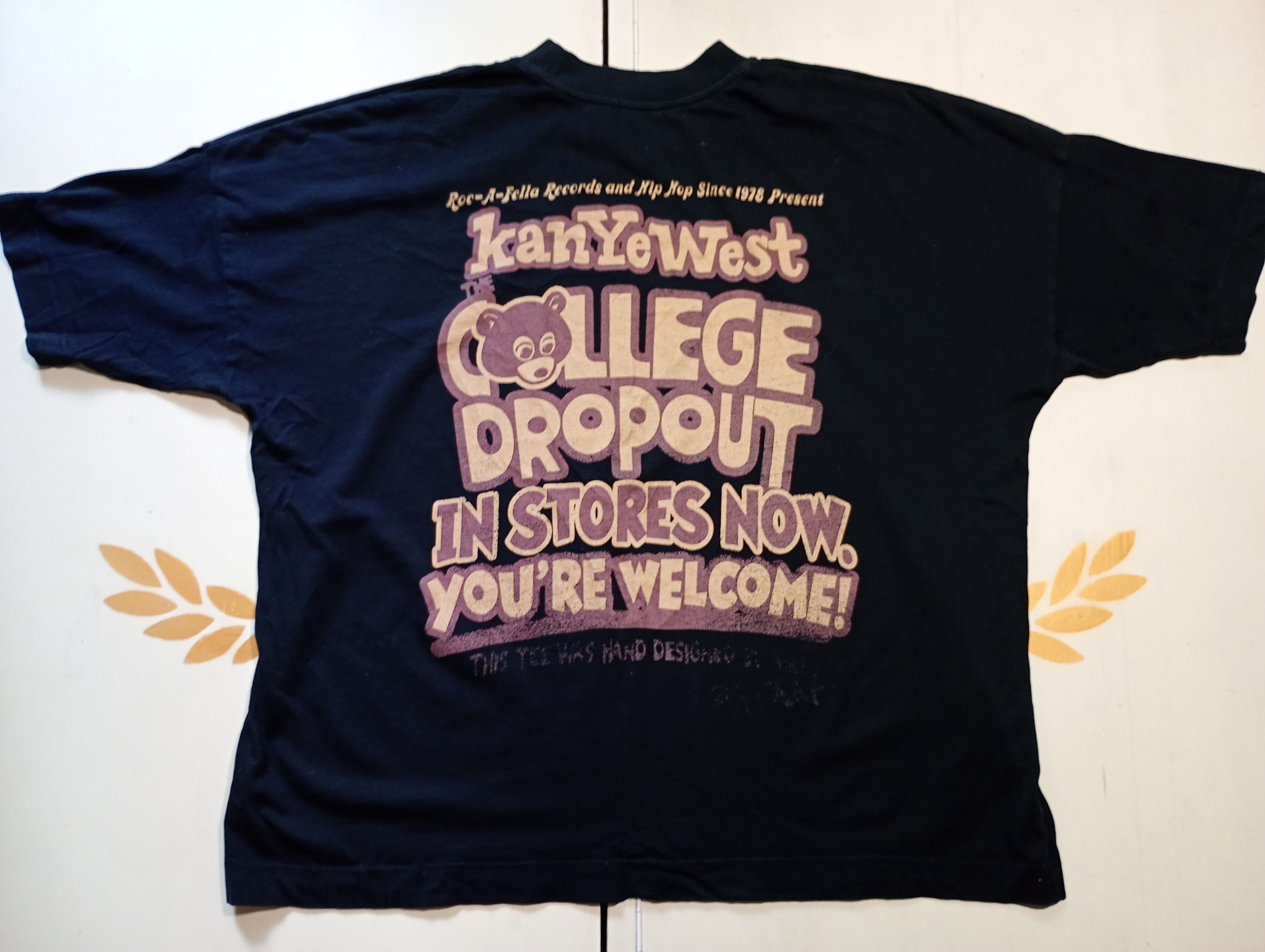 Band Tees Greazy Tees Kanye West College Dropout T-Shirt Size US XXL / EU 58 / 5 - 1 Thumbnail