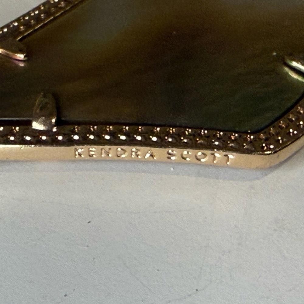 Designer Kendra Scott Alex Brown Mother of Pearl Rose Gold Earrings Size ONE SIZE - 6 Thumbnail