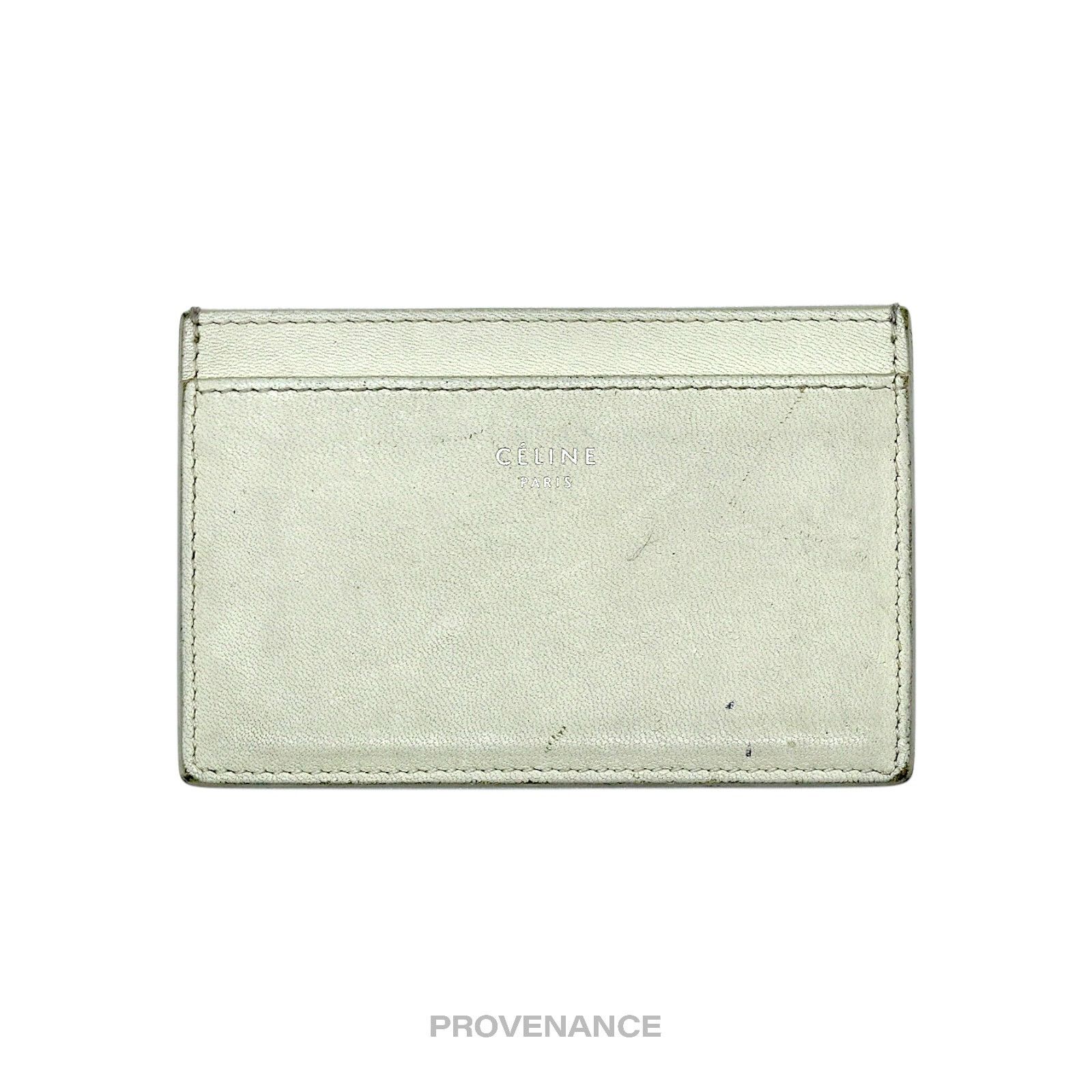 Celine 🔴 Celine Logo Card Holder Wallet - Two-Tone Cream Fuchsia Size ONE SIZE - 1 Thumbnail