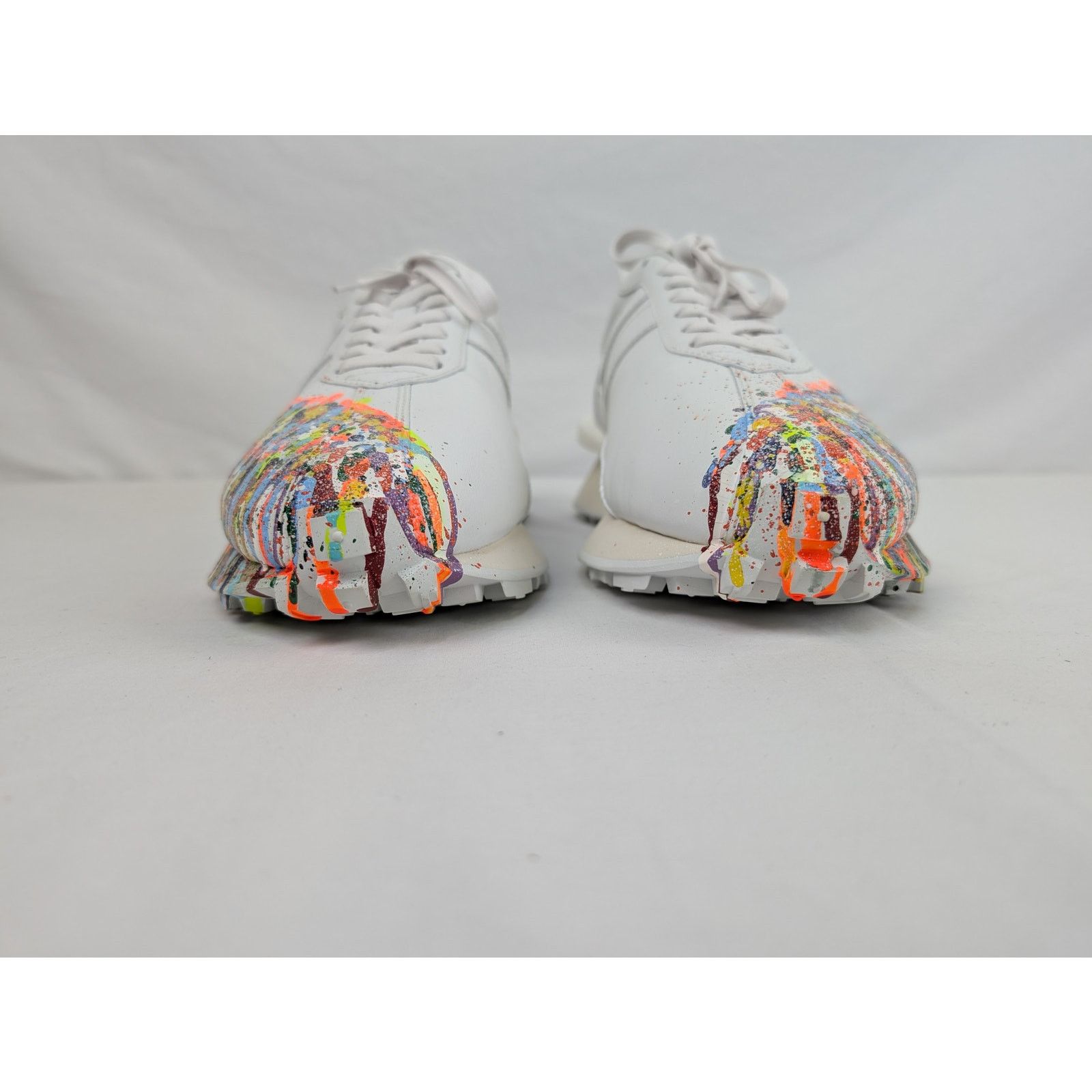 Lanvin o1rshd1 Paint Splatter Bump Sneakers in White Size US 14 / EU 47 - 7 Thumbnail