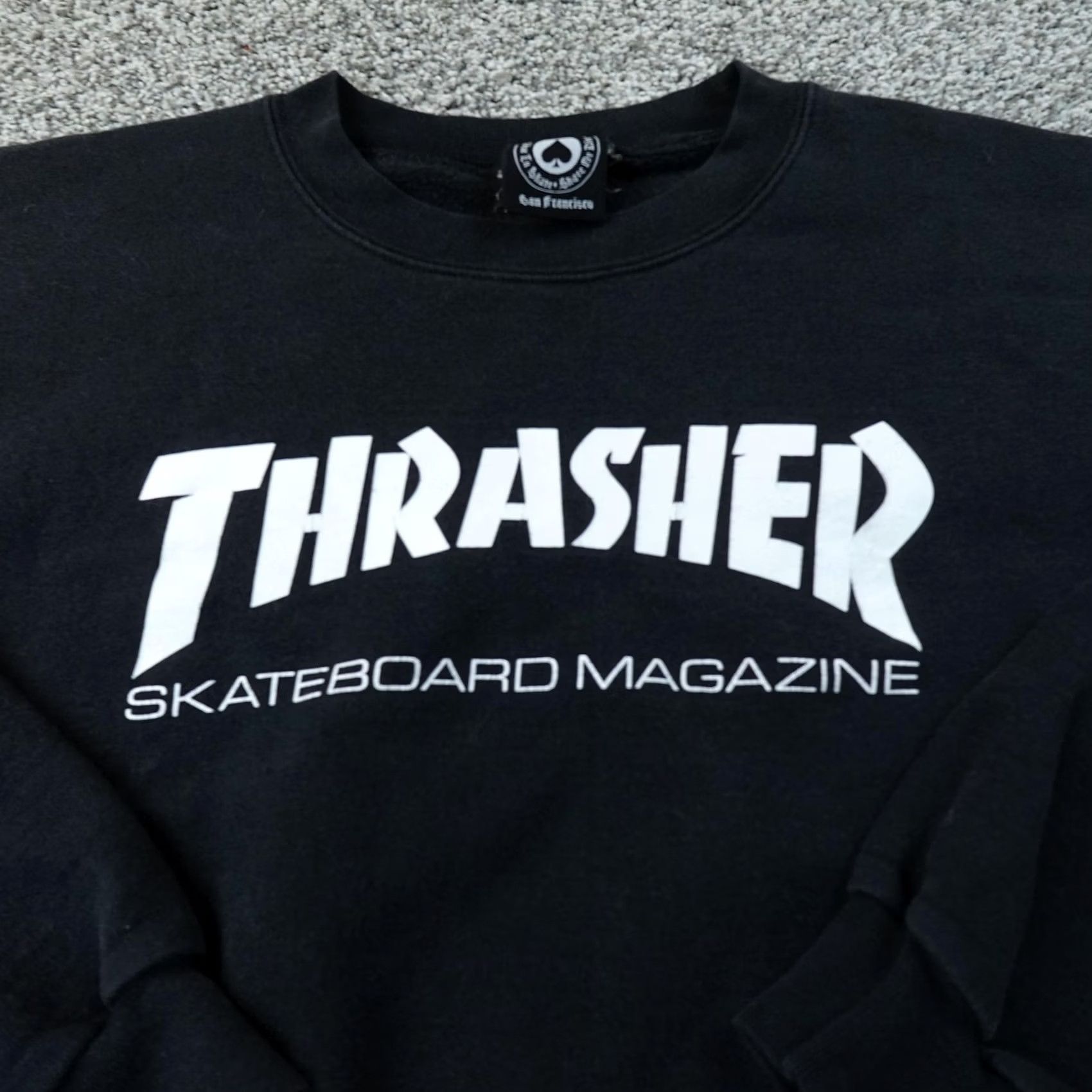 Thrasher VTG Thrasher Sweatshirt Mens M Black Graphic Print Crewneck Pullover Sweater Y2K Winter Logo Size US M / EU 48-50 / 2 - 3 Thumbnail