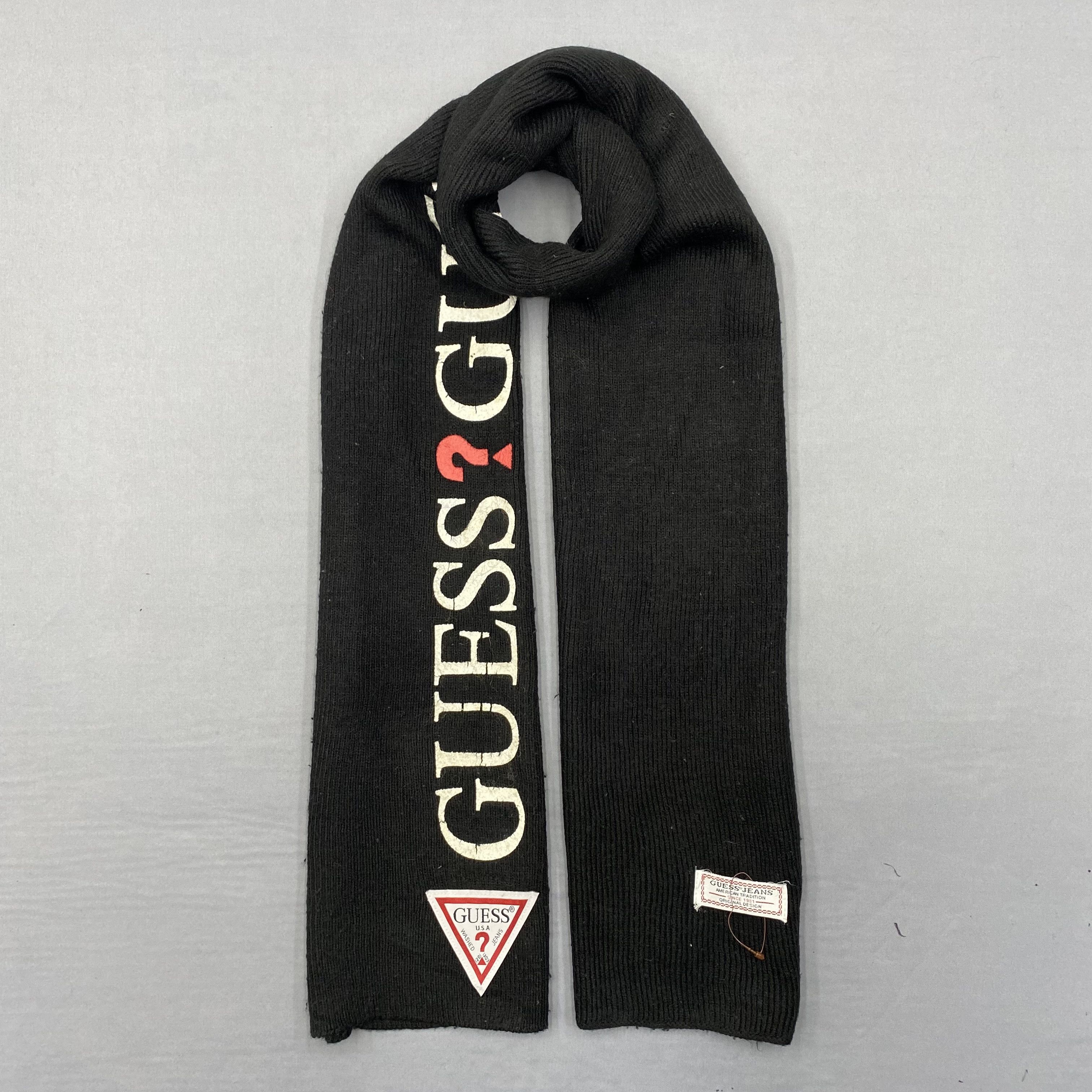 Guess Vintage Guess Scarf Muffler Wool Cashmere Scarves Size ONE SIZE - 1 Thumbnail