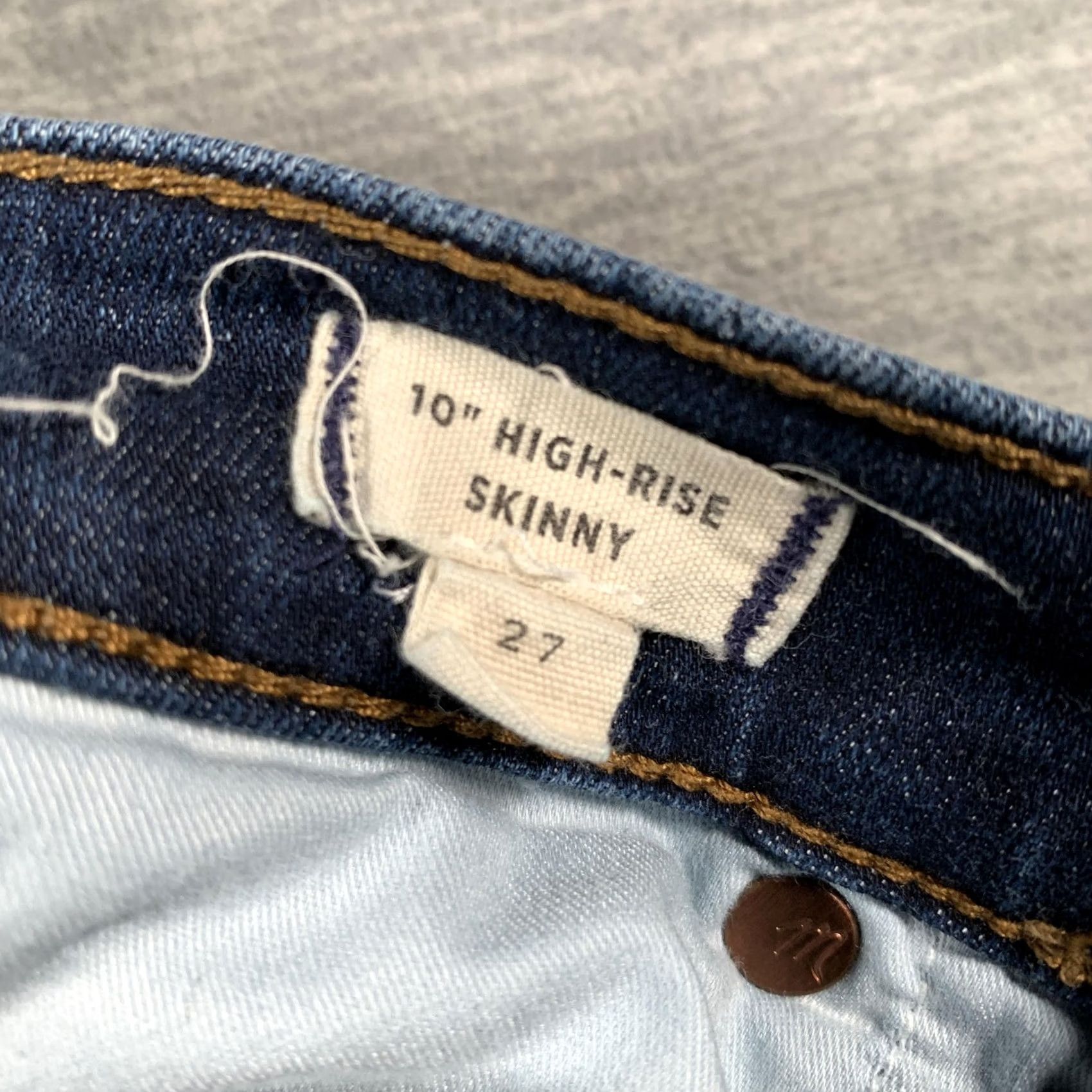 Madewell Madewell Jeans Womens 27 Medium Wash Blue 10-Inch High-Rise Skinny Denim Size 27" / US 4 / IT 40 - 7 Thumbnail