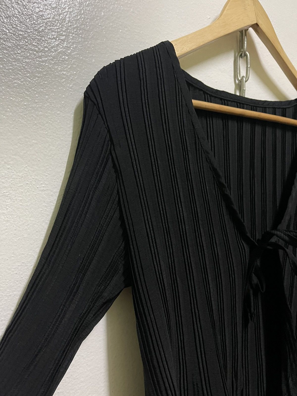 Japanese Brand Le Chic Pleated Cardigan Black M-L Size M / US 6-8 / IT 42-44 - 2 Thumbnail