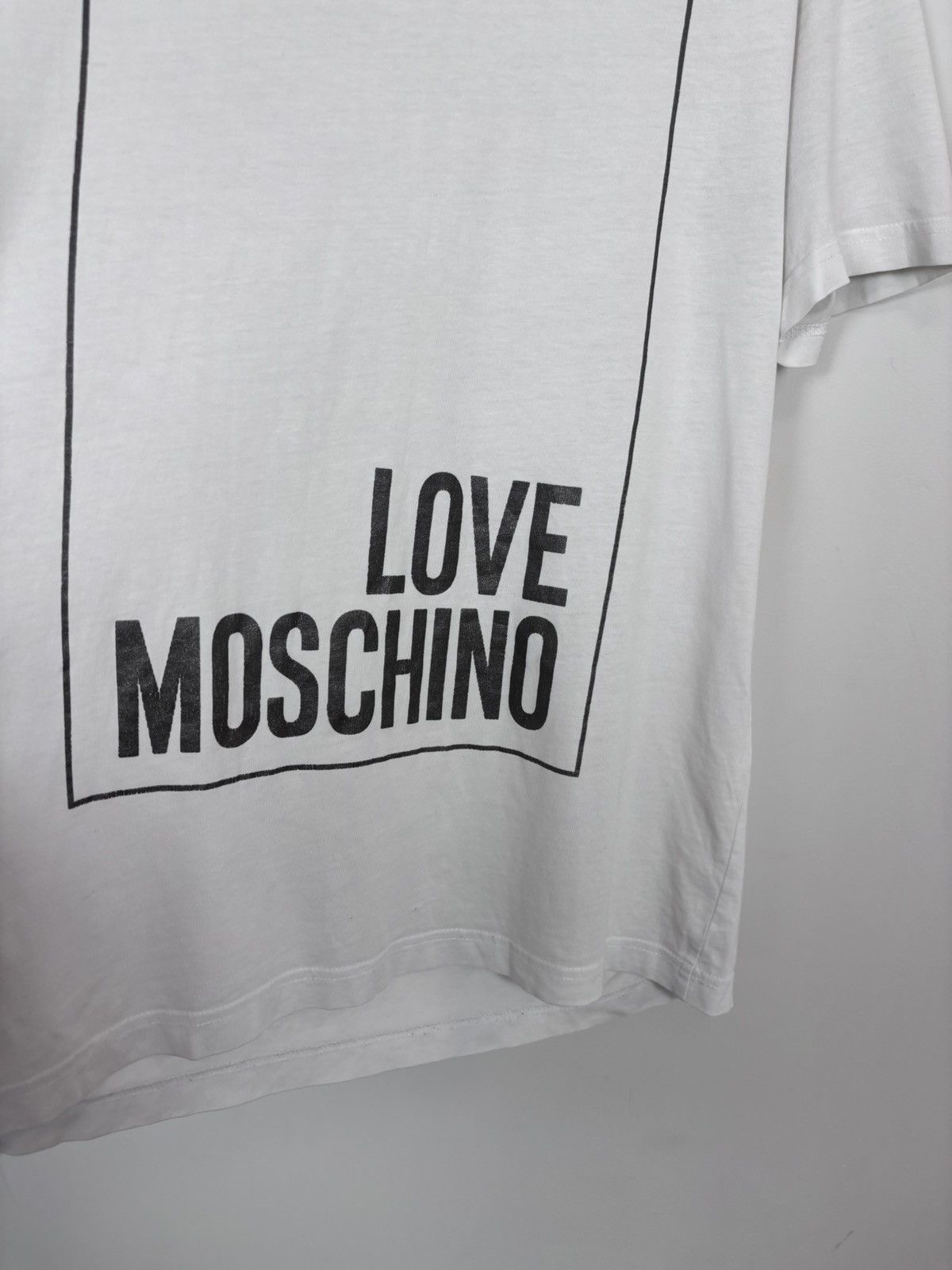 Moschino Love Moschino Men’s Big Logo White T-Shirt Tee Size US L / EU 52-54 / 3 - 6 Thumbnail
