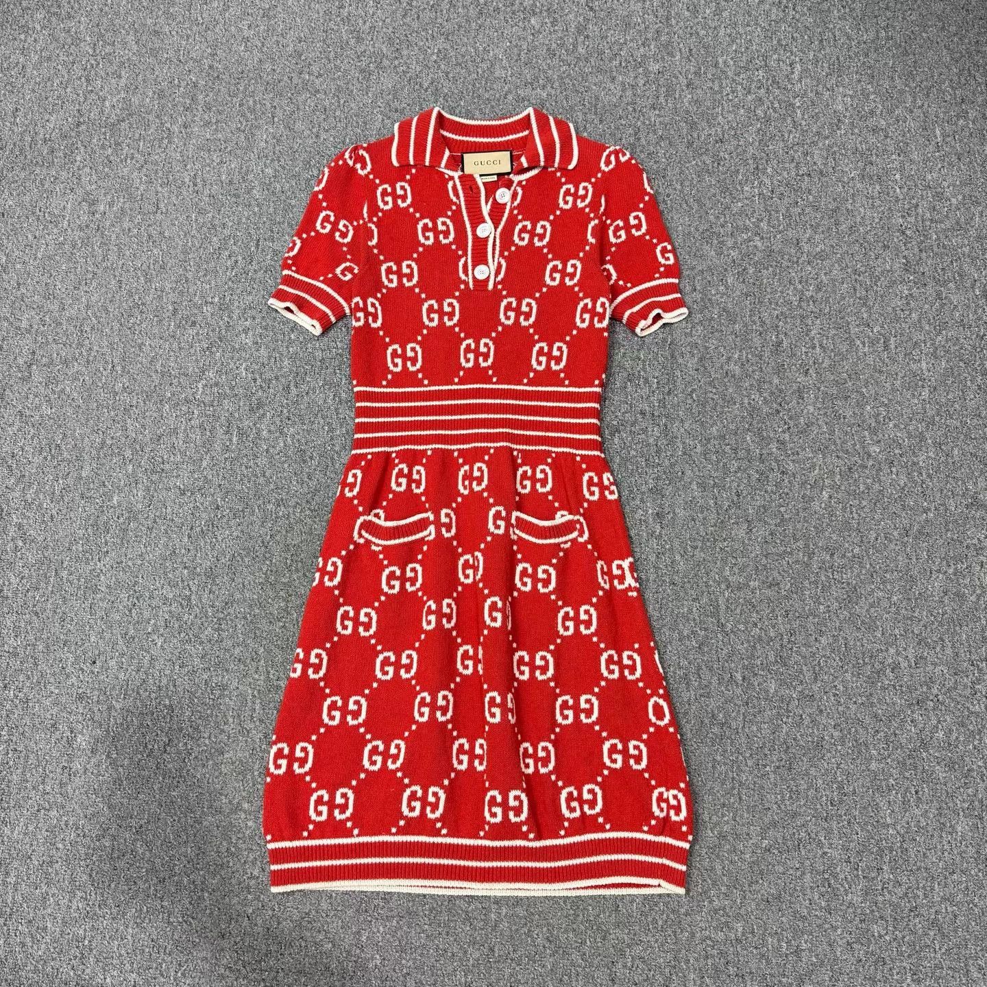 Gucci GUCCI Red All Over Print XXS 99 New Dress Size XXS / US 00 / IT 34 - 1 Thumbnail