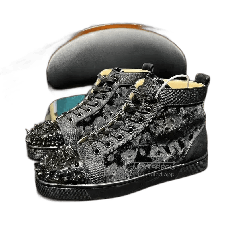 Christian Louboutin Black Studded High. Size US 7.5 / EU 40-41 - 1 Thumbnail