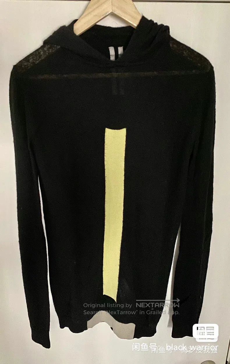 Rick Owens RICK OWENS Main line classic black hooded pure wool knitte Size S / US 4 / IT 40 - 3 Thumbnail