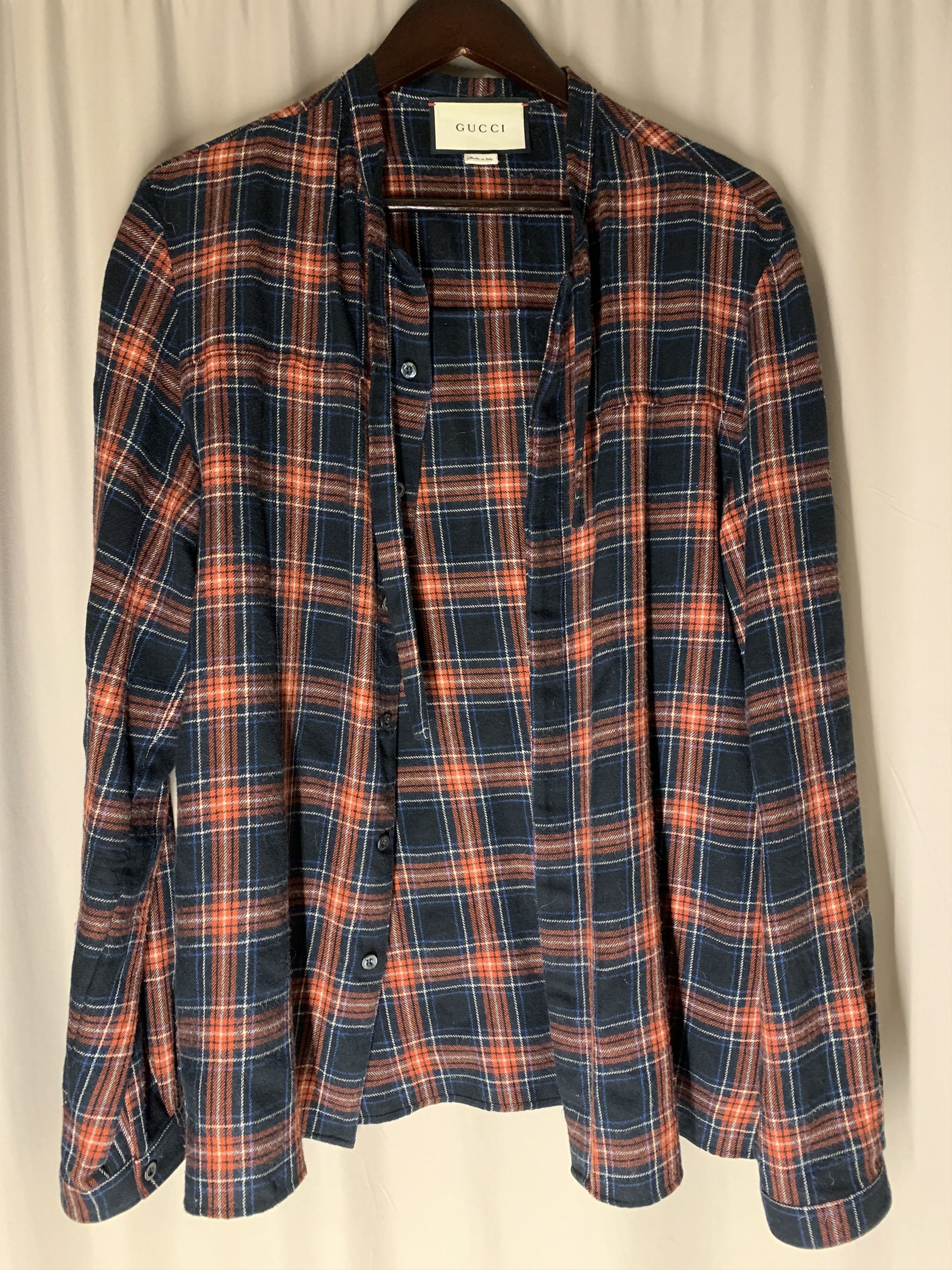 Gucci Plaid shirt with tie. Size US M / EU 48-50 / 2 - 1 Thumbnail
