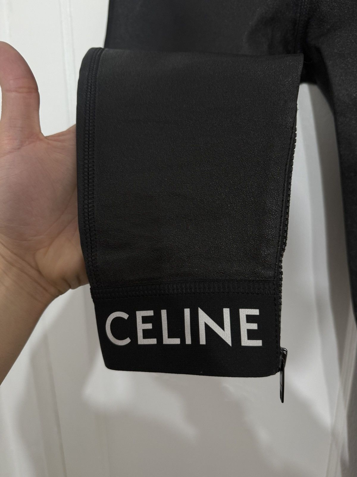Celine F/W21 Teen Knight Poem Leather Legging Size US 31 - 4 Thumbnail