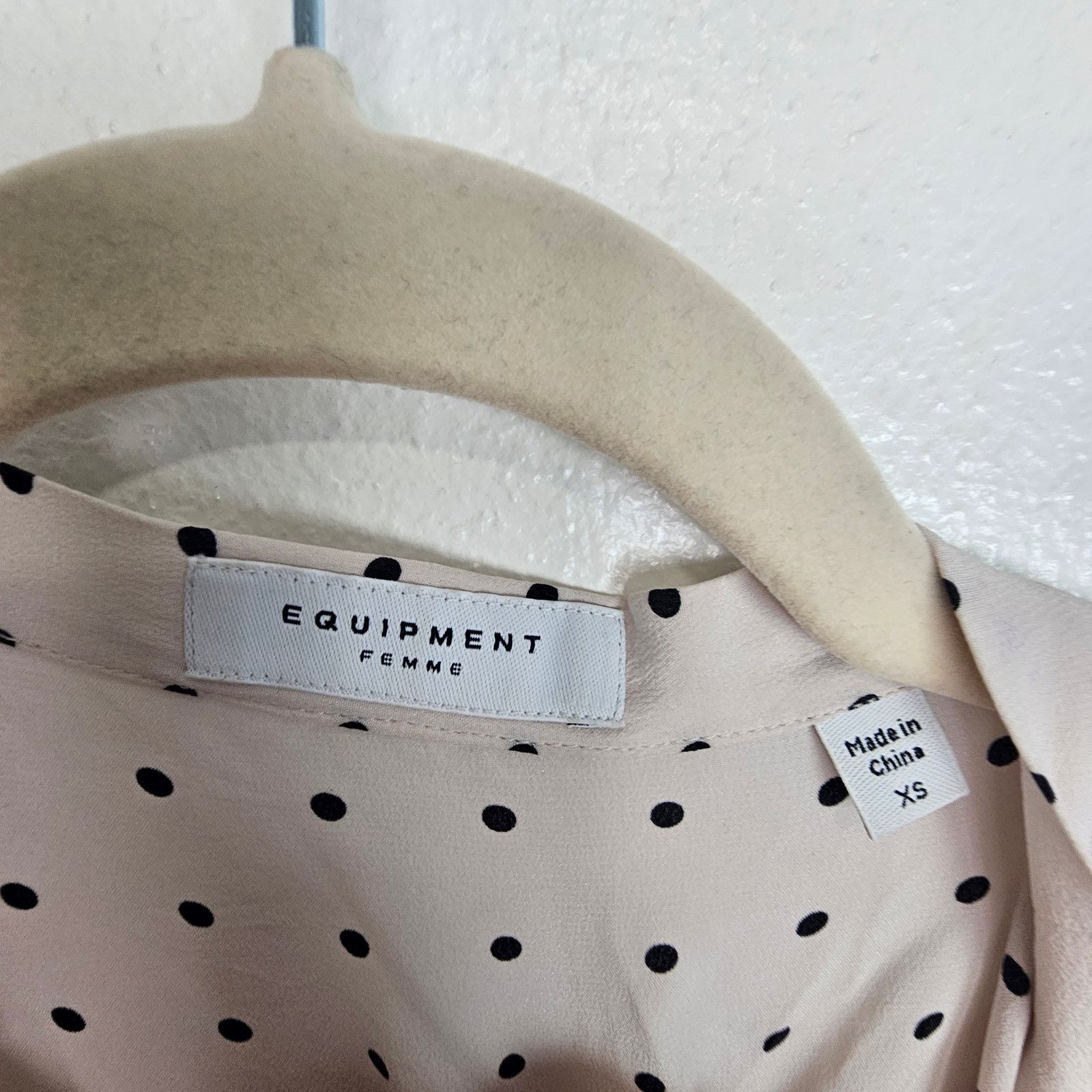 Equipment Equipment Womens Silk Blouse Polka Dot Classic Quiet Luxury Size XS / US 0-2 / IT 36-38 - 6 Thumbnail