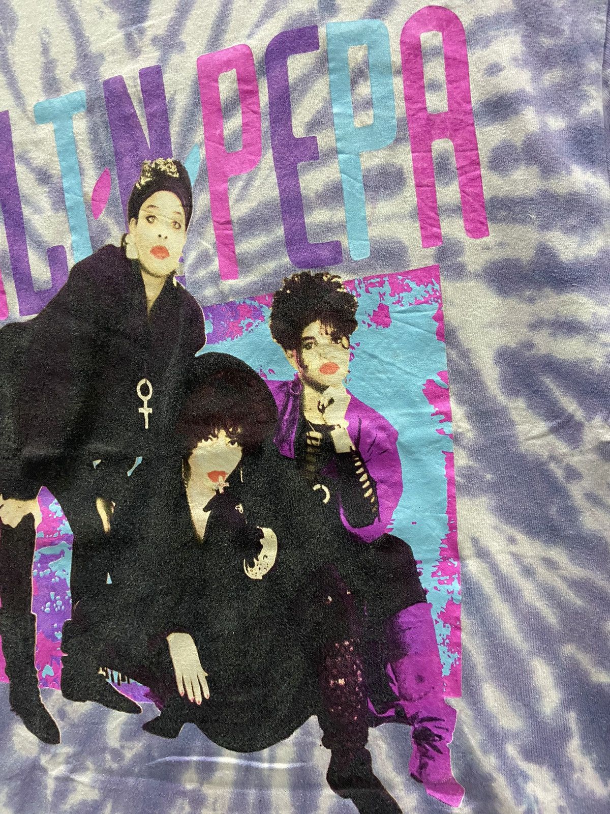 SALT N PEPA HIP HOP DUO BAND TIE DYE TEE SHIRT